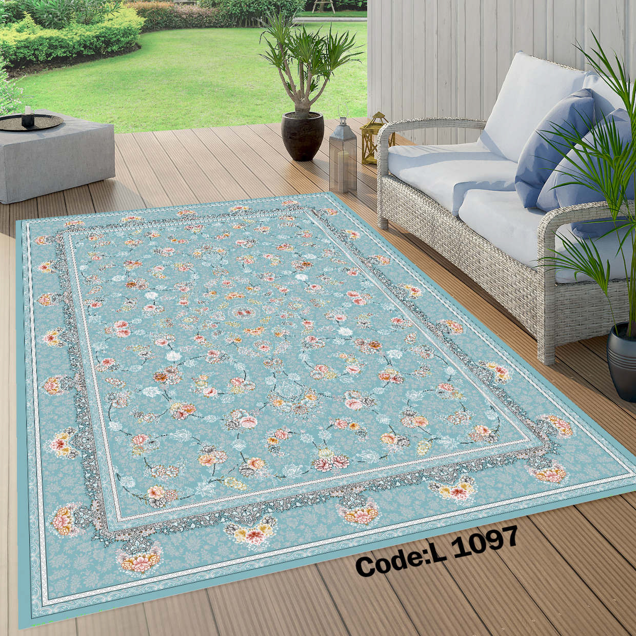 روفرشی کشدار (کاور فرش) و فرشینه و پادری کالای خواب متین کد L 1097