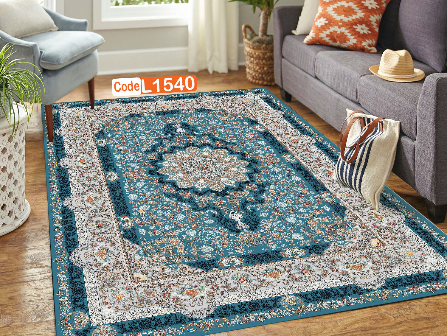 روفرشی کشدار (کاور فرش) و فرشینه و پادری کالای خواب متین کد L 1540
