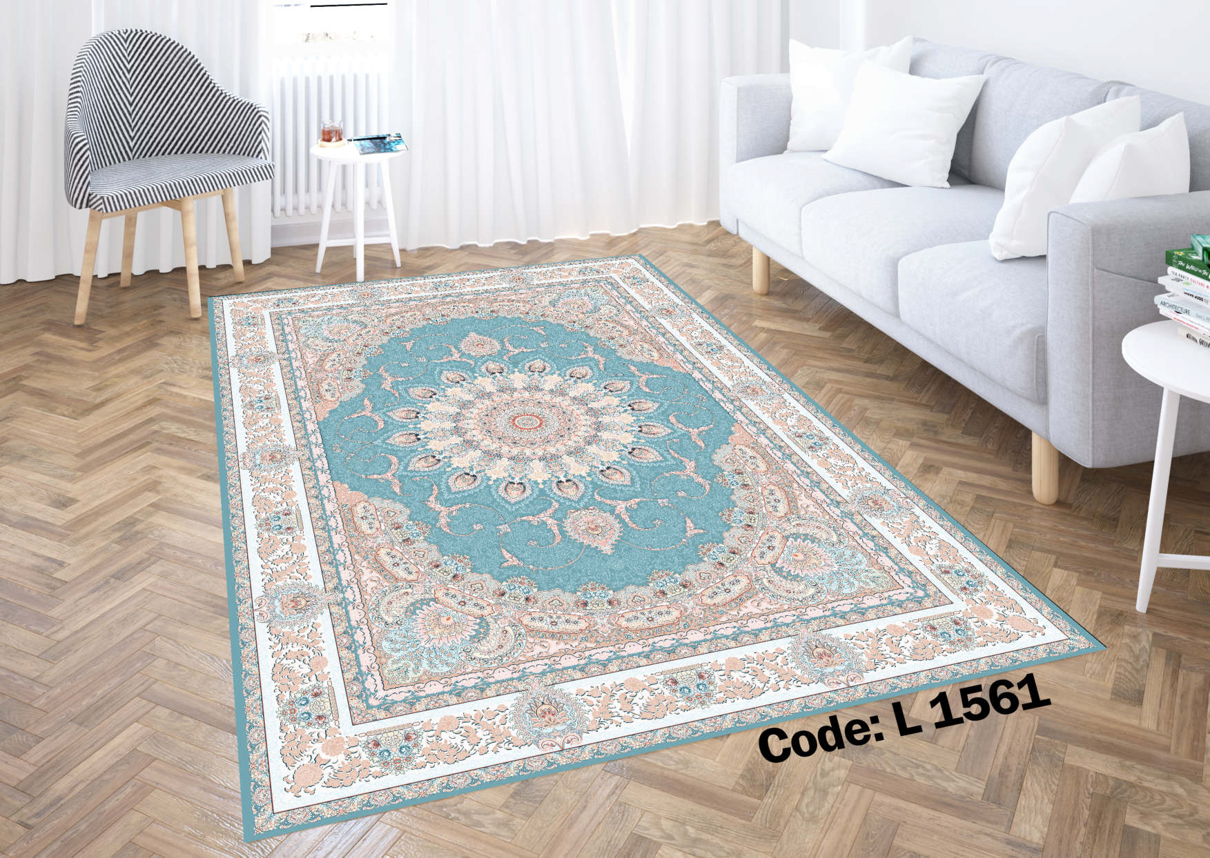 روفرشی کشدار (کاور فرش) و فرشینه و پادری کالای خواب متین کد L 1561