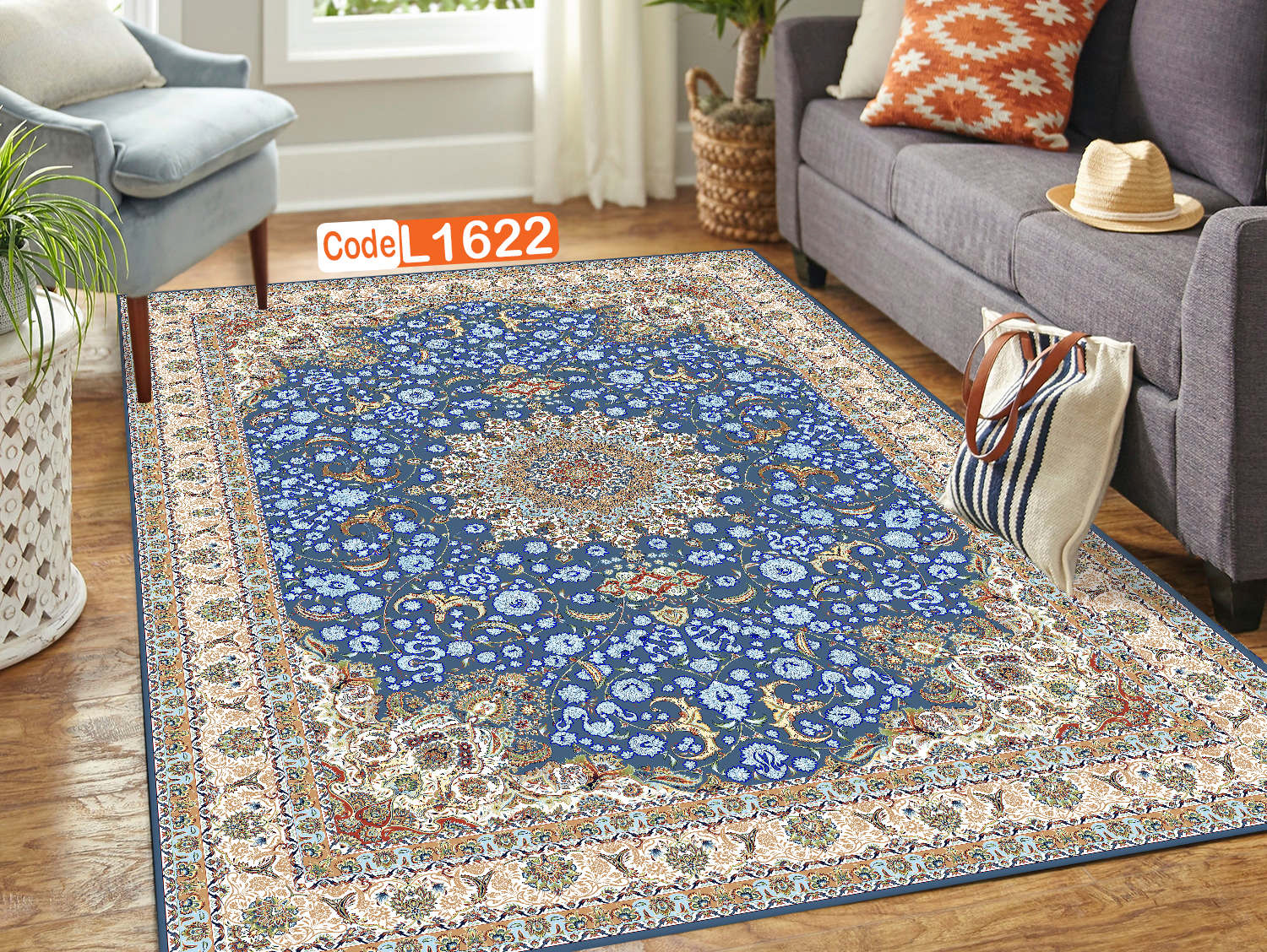 روفرشی کشدار (کاور فرش) و فرشینه و پادری کالای خواب متین کد L 1622