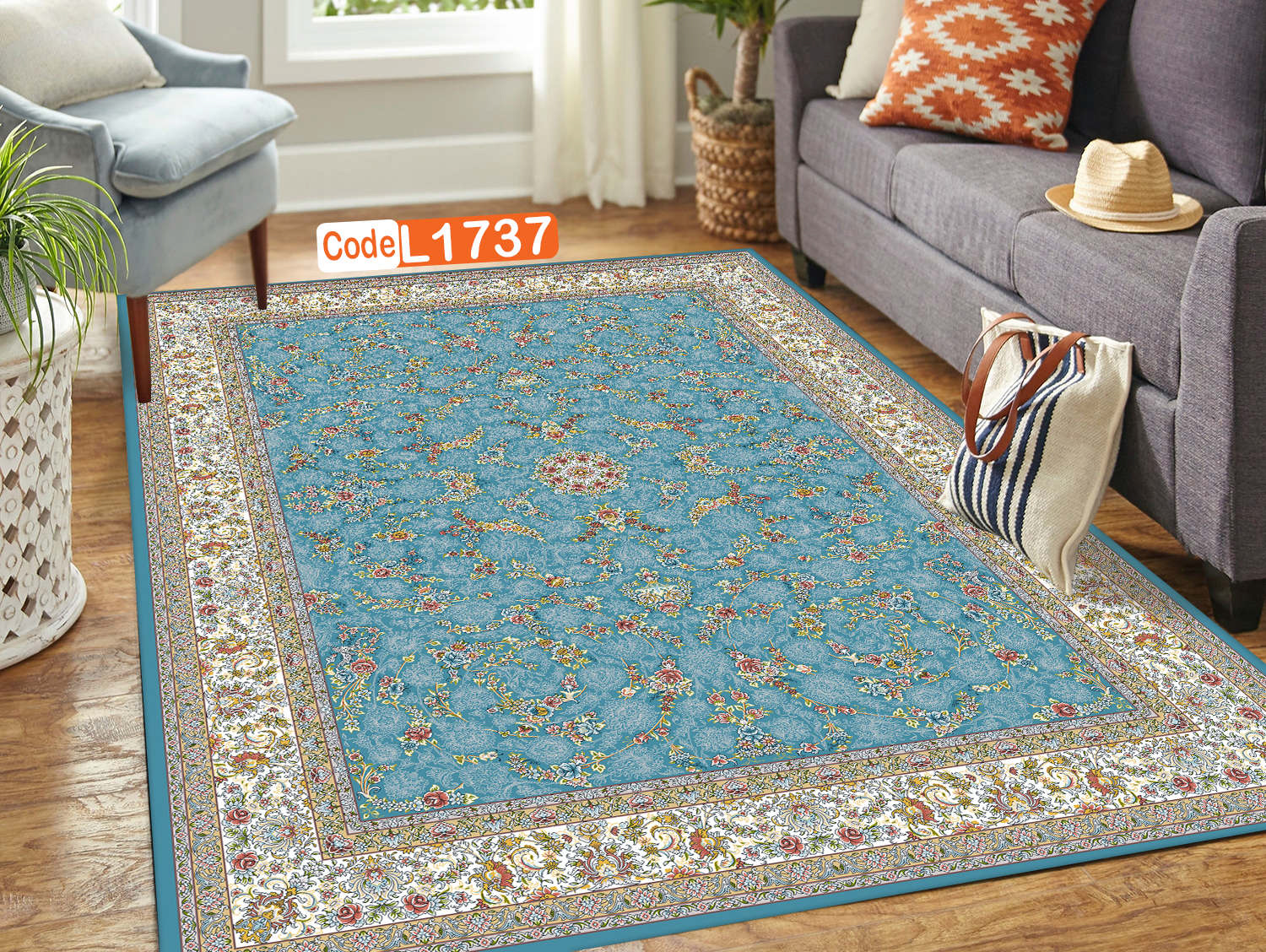 روفرشی کشدار (کاور فرش) و فرشینه و پادری کالای خواب متین کد L 1737