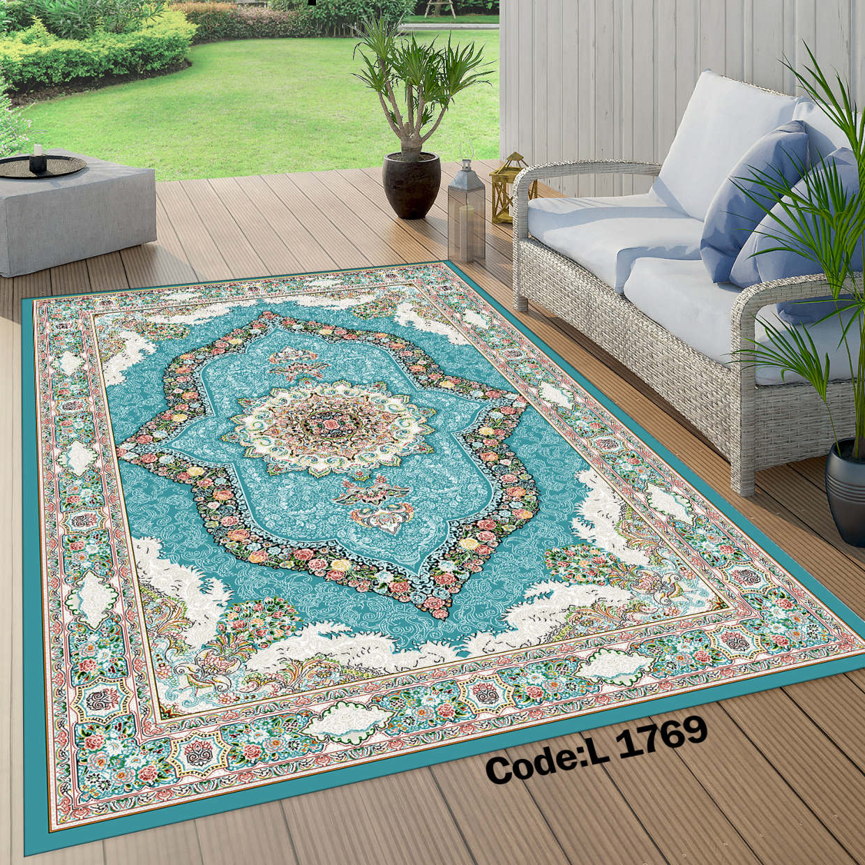 روفرشی کشدار (کاور فرش) و فرشینه و پادری کالای خواب متین کد L 1769