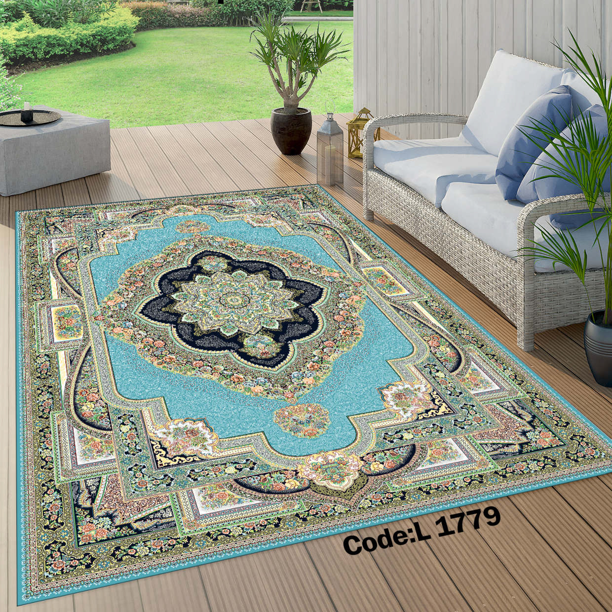 روفرشی کشدار (کاور فرش) و فرشینه و پادری کالای خواب متین کد L 1779