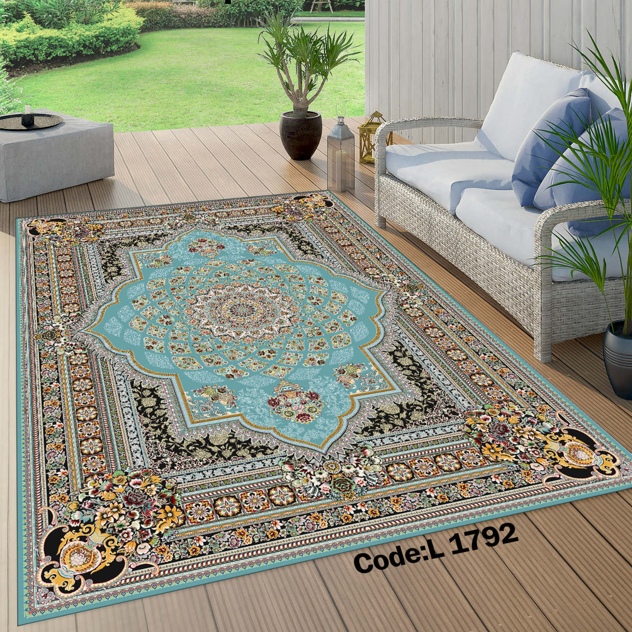 روفرشی کشدار (کاور فرش) و فرشینه و پادری کالای خواب متین کد L 1792