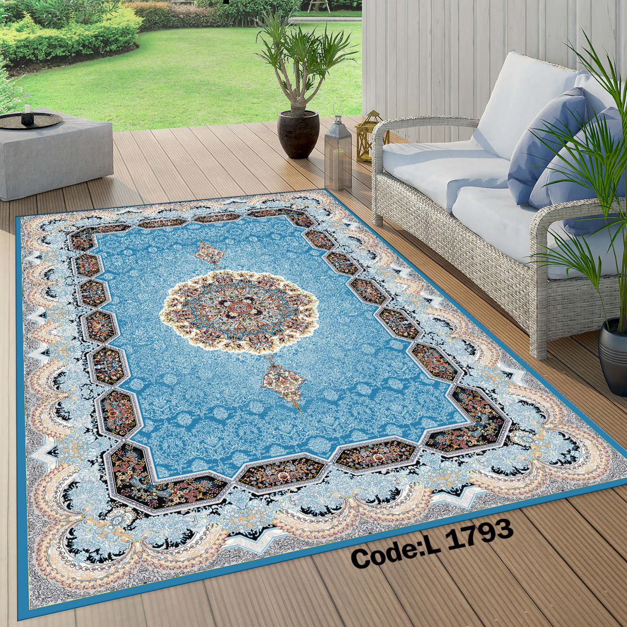روفرشی کشدار (کاور فرش) و فرشینه و پادری کالای خواب متین کد L 1793