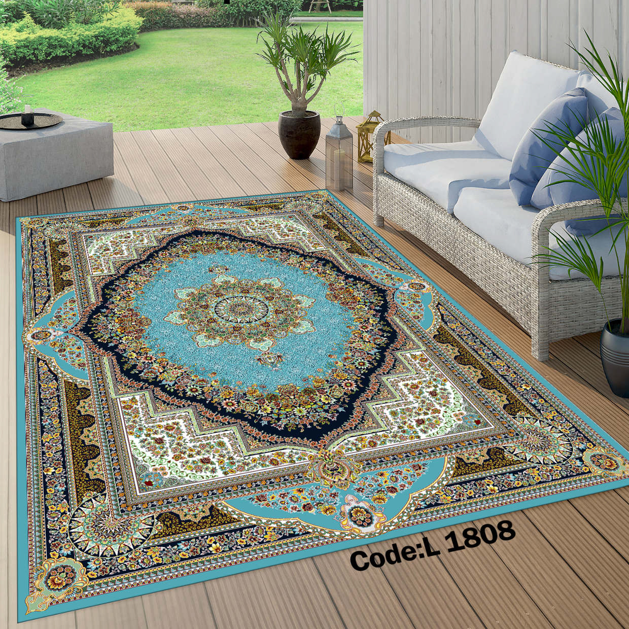 روفرشی کشدار (کاور فرش) و فرشینه و پادری کالای خواب متین کد L 1808