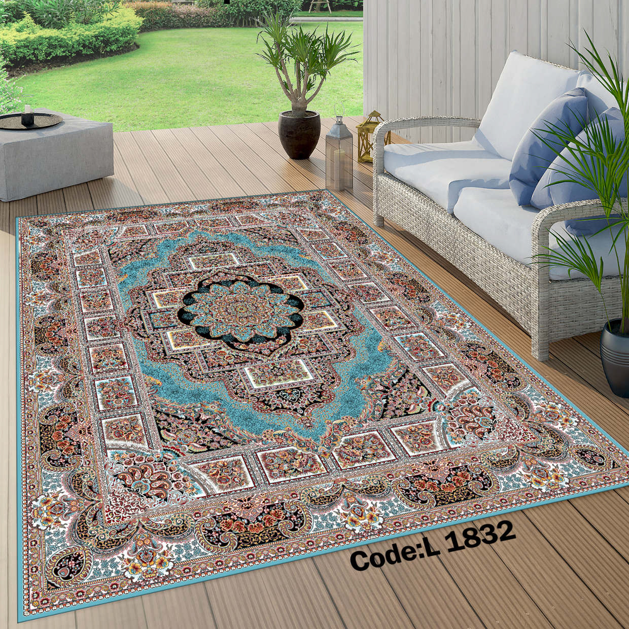 روفرشی کشدار (کاور فرش) و فرشینه و پادری کالای خواب متین کد L 1832