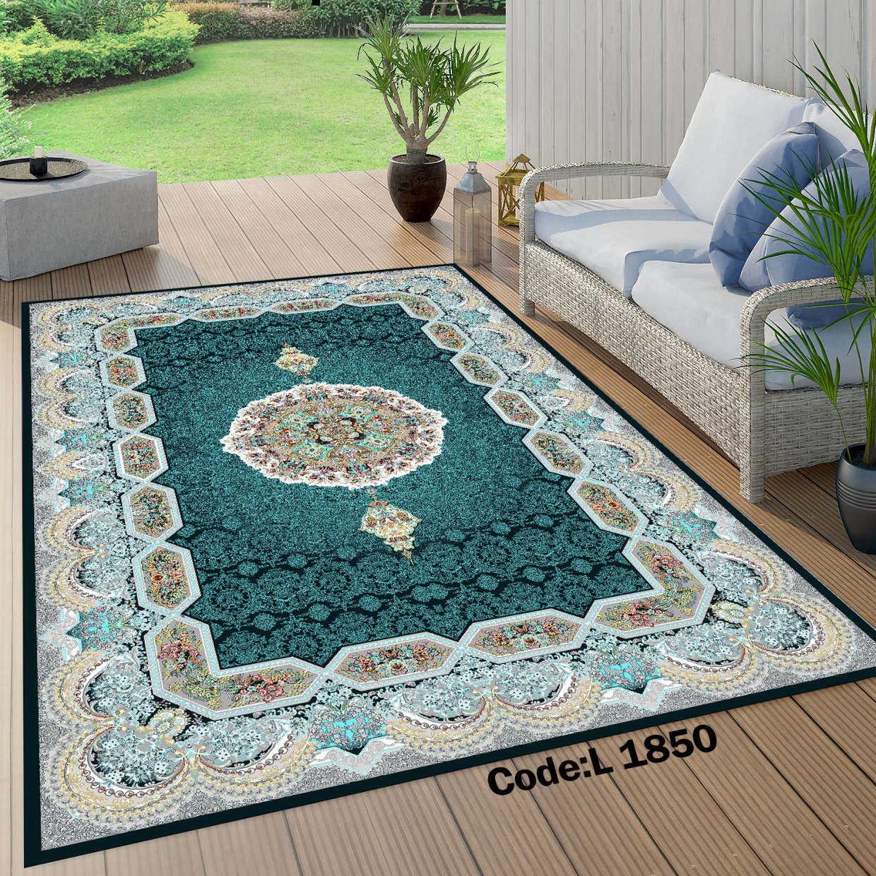 روفرشی کشدار (کاور فرش) و فرشینه و پادری کالای خواب متین کد L 1850