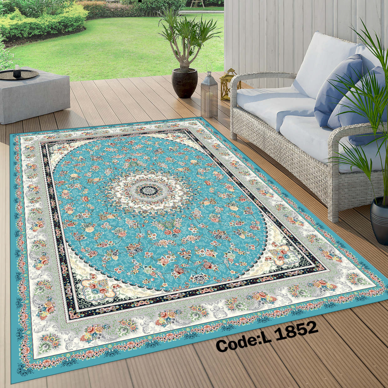 روفرشی کشدار (کاور فرش) و فرشینه و پادری کالای خواب متین کد L 1852