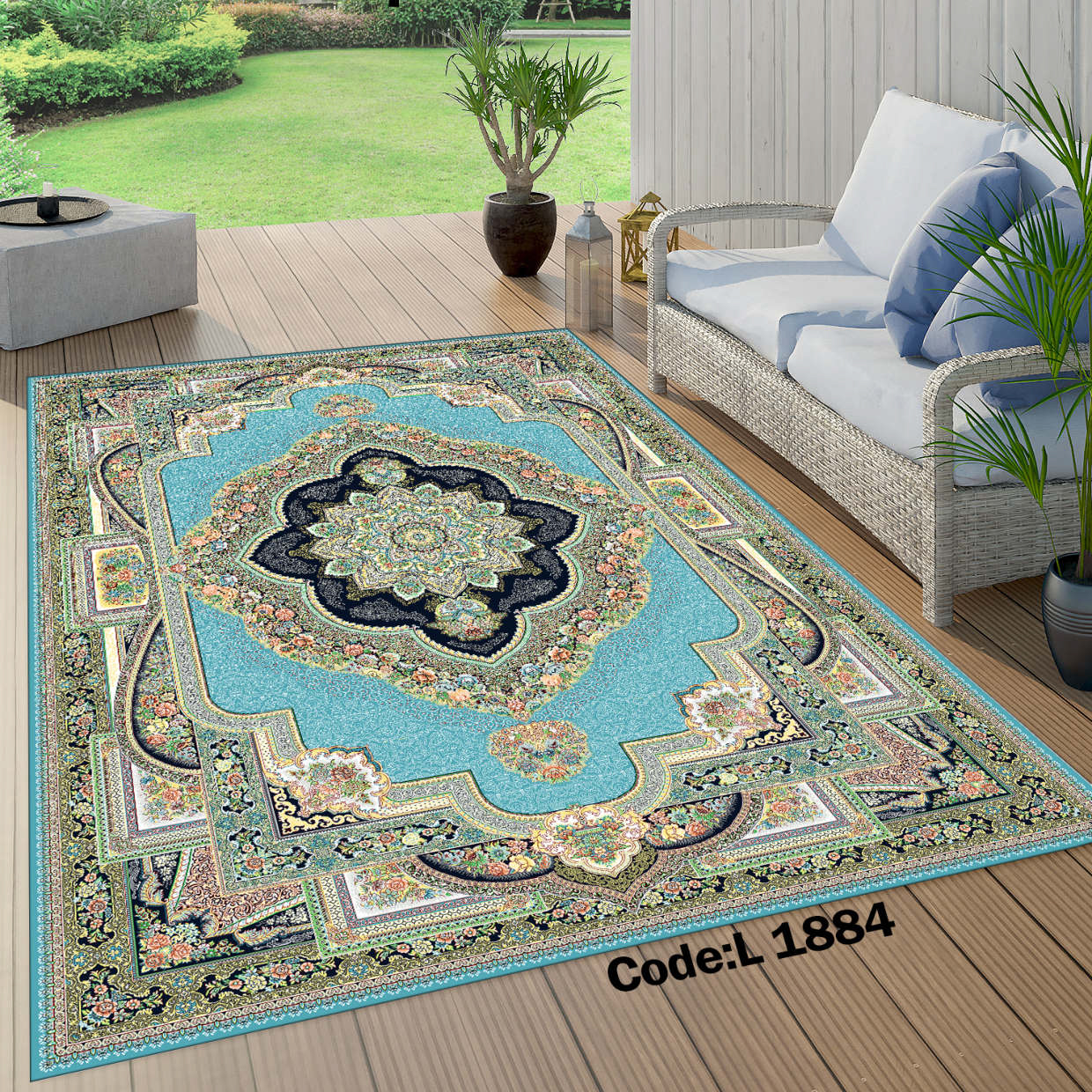 روفرشی کشدار (کاور فرش) و فرشینه و پادری کالای خواب متین کد L 1884