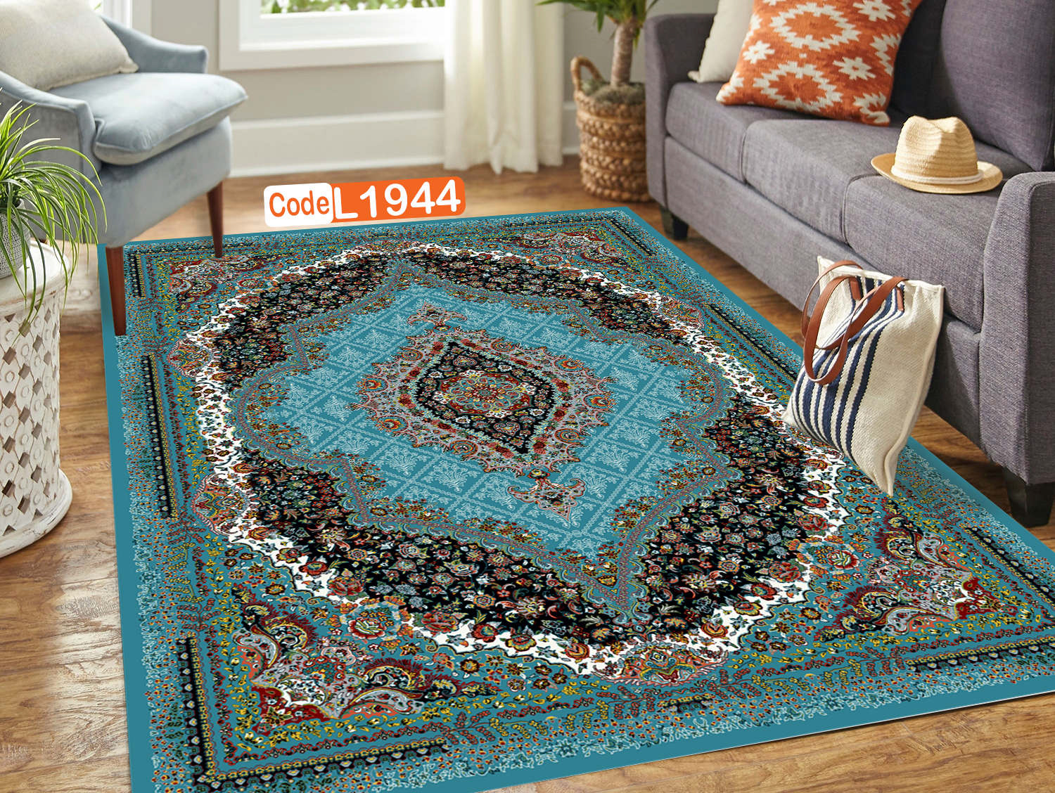 روفرشی کشدار (کاور فرش) و فرشینه و پادری کالای خواب متین کد L 1944