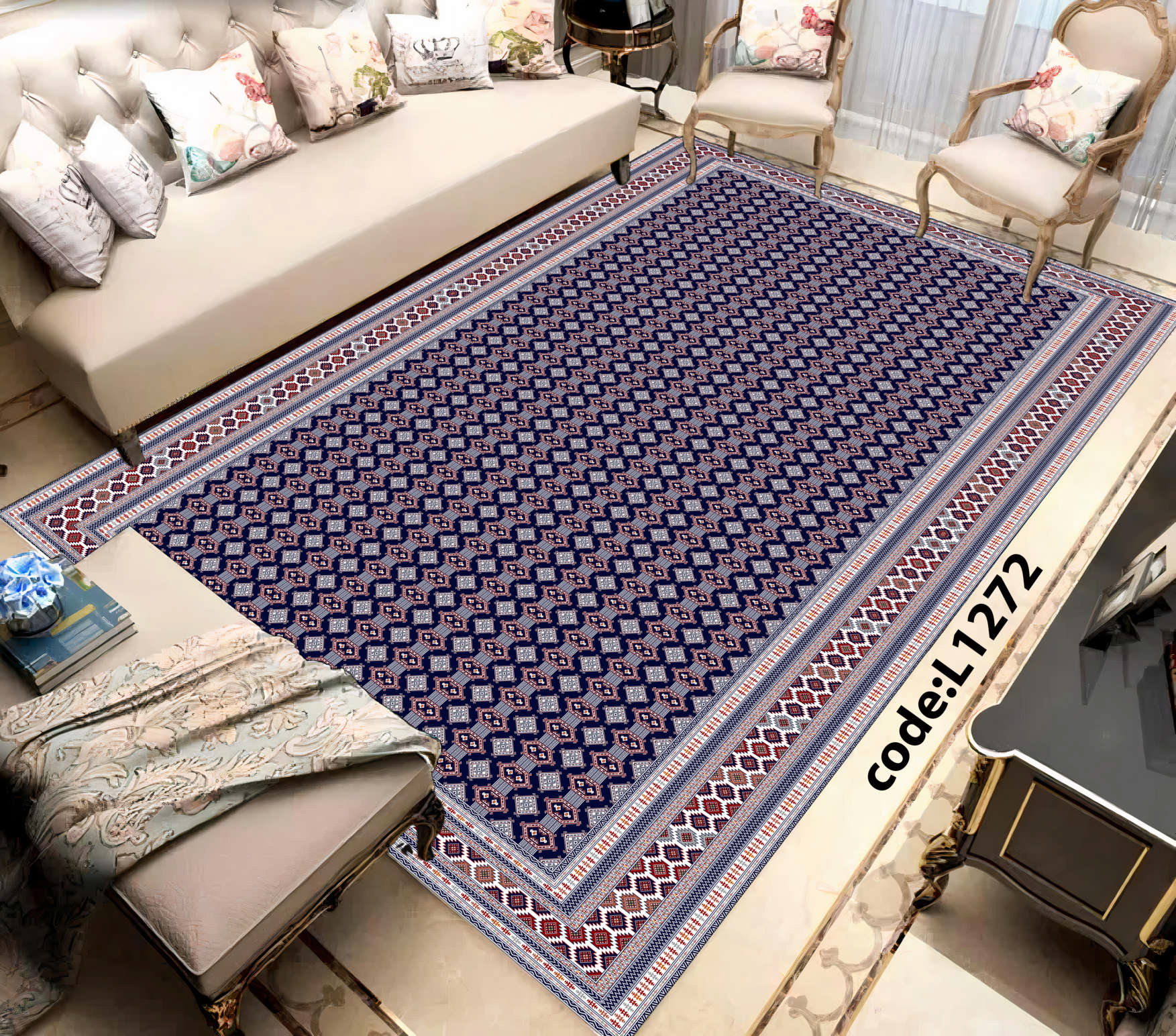 روفرشی کشدار (کاور فرش) و فرشینه و پادری کالای خواب متین کد L 1272