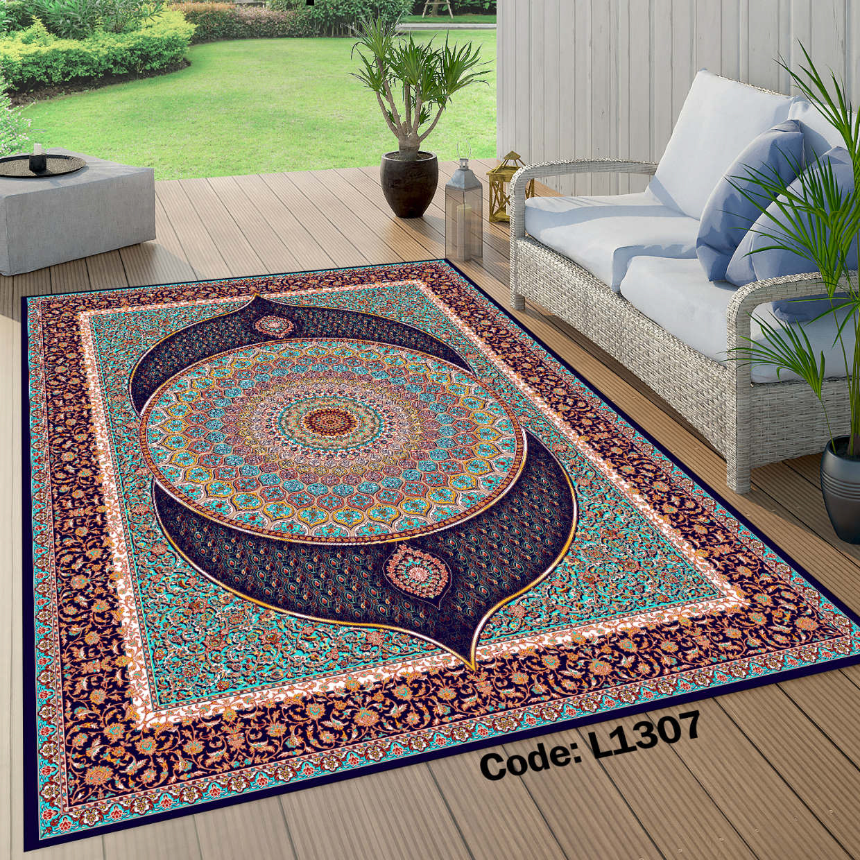 روفرشی کشدار (کاور فرش) و فرشینه و پادری کالای خواب متین کد L 1307