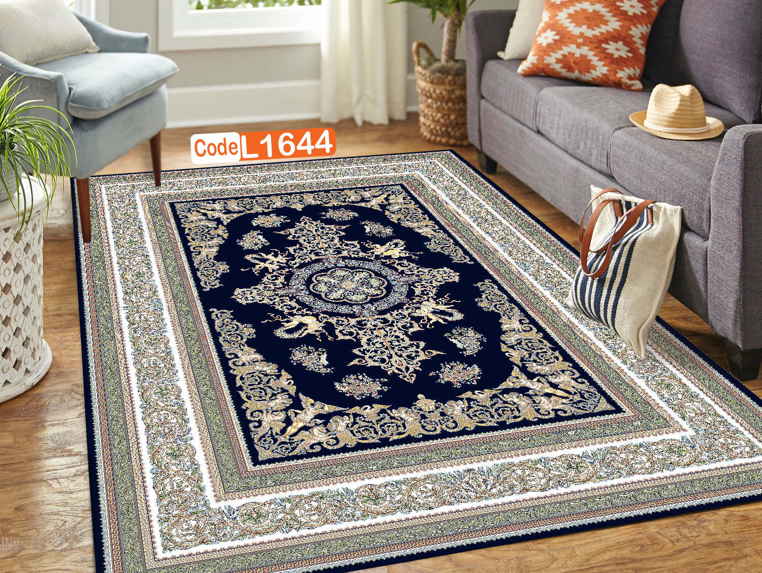 روفرشی کشدار (کاور فرش) و فرشینه و پادری کالای خواب متین کد L 1644