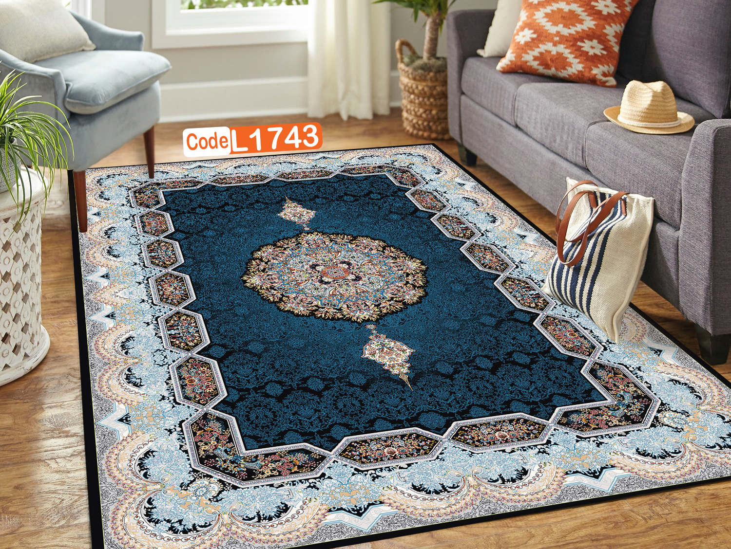 روفرشی کشدار (کاور فرش) و فرشینه و پادری کالای خواب متین کد L 1743