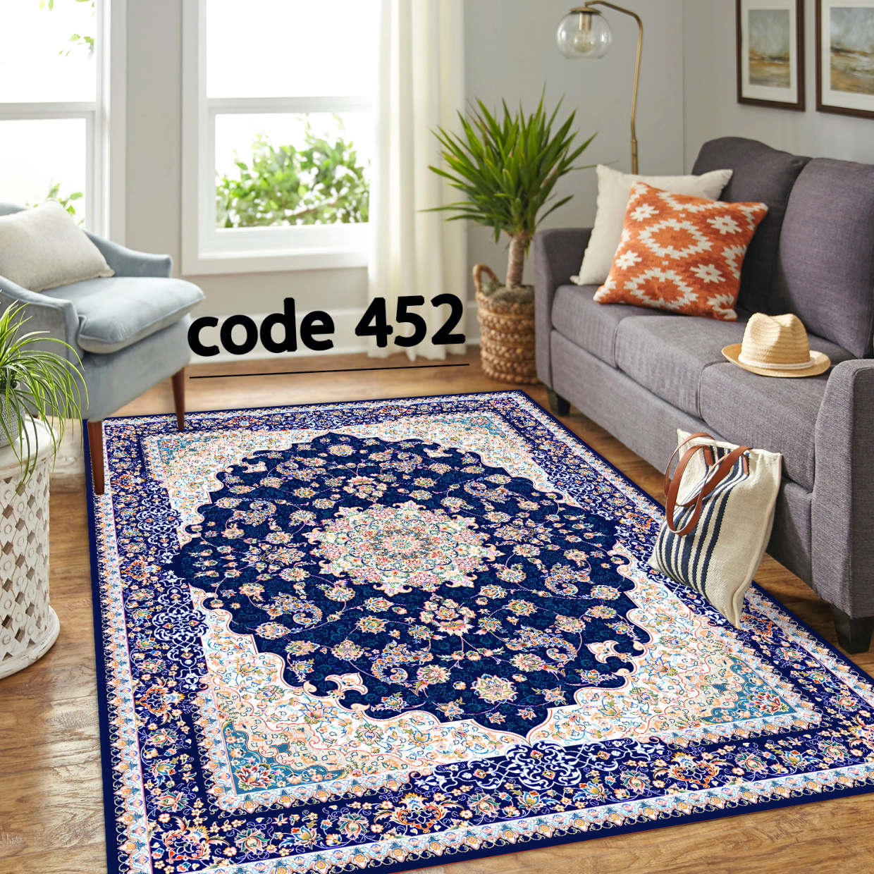 روفرشی کشدار (کاور فرش) و فرشینه و پادری کالای خواب متین کد 452