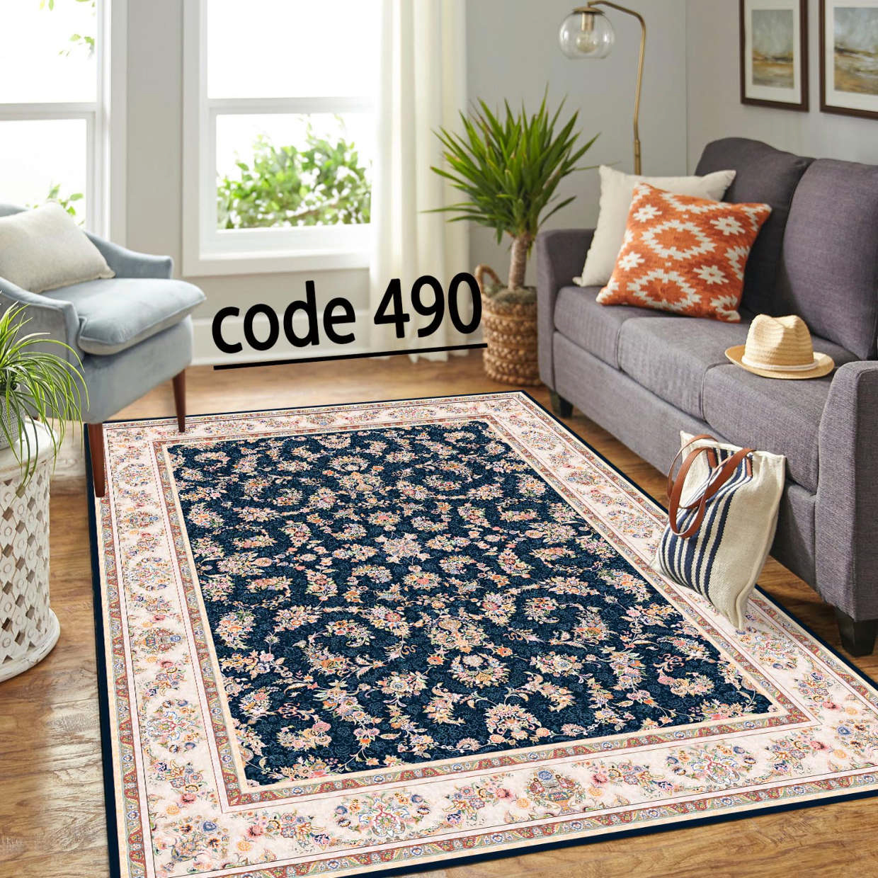 روفرشی کشدار (کاور فرش) و فرشینه و پادری کالای خواب متین کد 490
