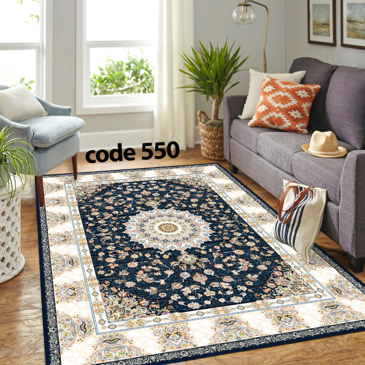 روفرشی کشدار (کاور فرش) و فرشینه و پادری کالای خواب متین کد 550