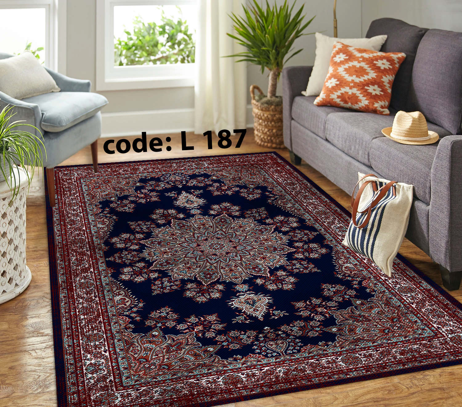 روفرشی کشدار (کاور فرش) و فرشینه و پادری کالای خواب متین کد L 187