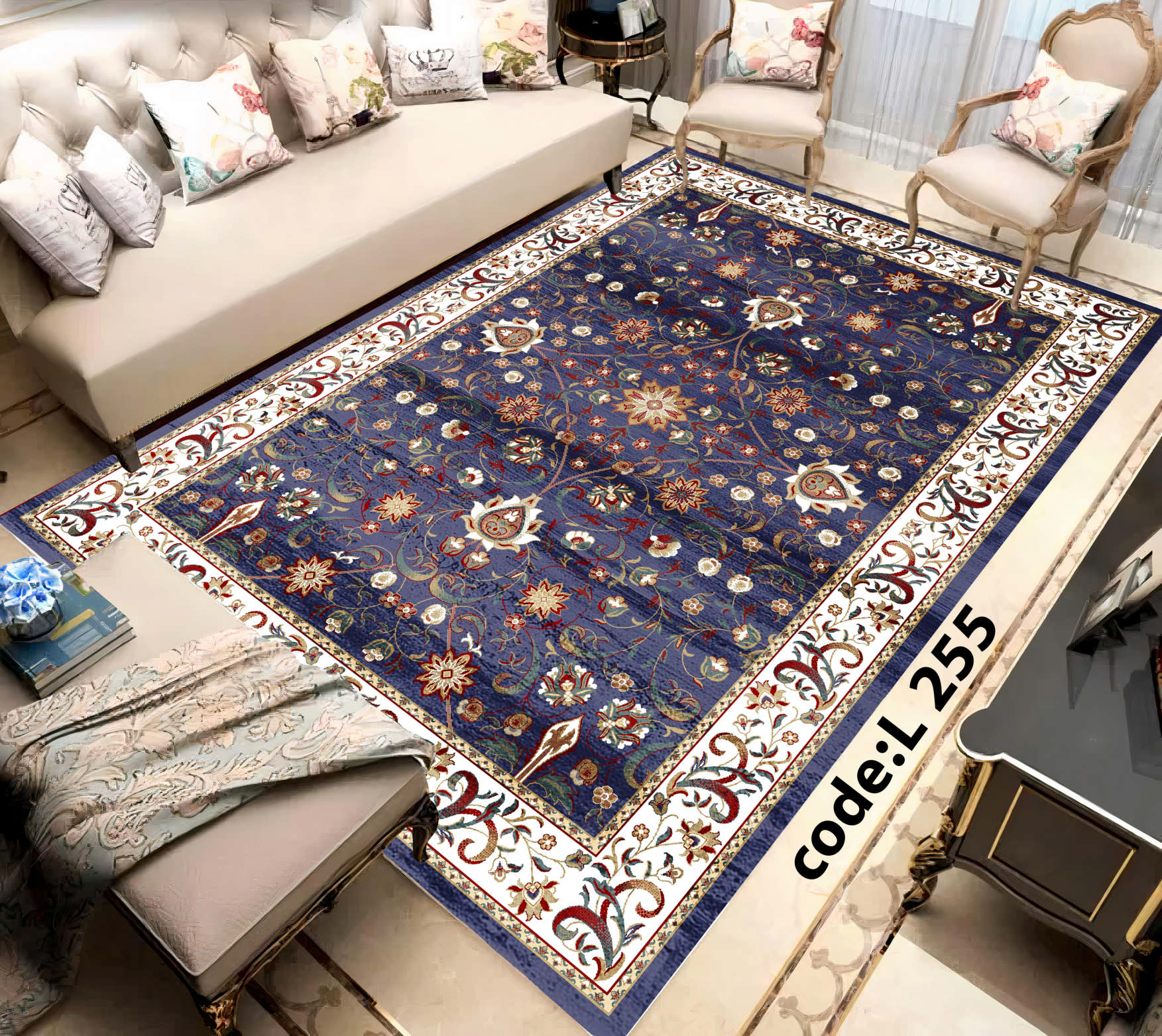 روفرشی کشدار (کاور فرش) و فرشینه و پادری کالای خواب متین کد L 255