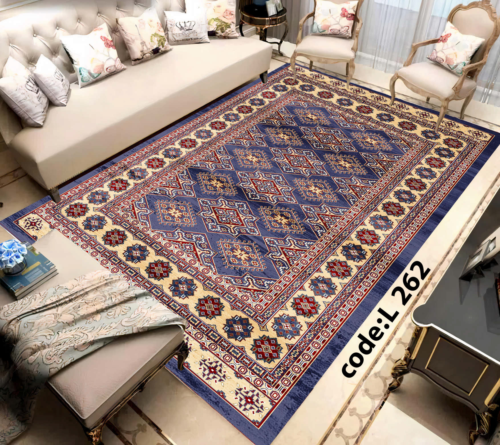 روفرشی کشدار (کاور فرش) و فرشینه و پادری کالای خواب متین کد L 262