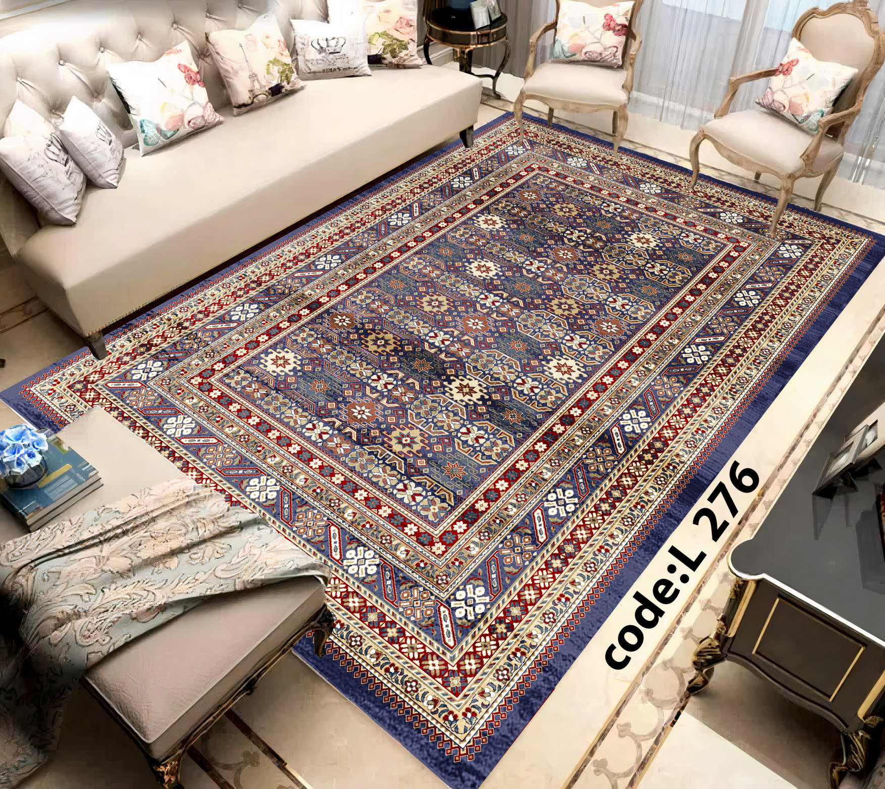 روفرشی کشدار (کاور فرش) و فرشینه و پادری کالای خواب متین کد L 276