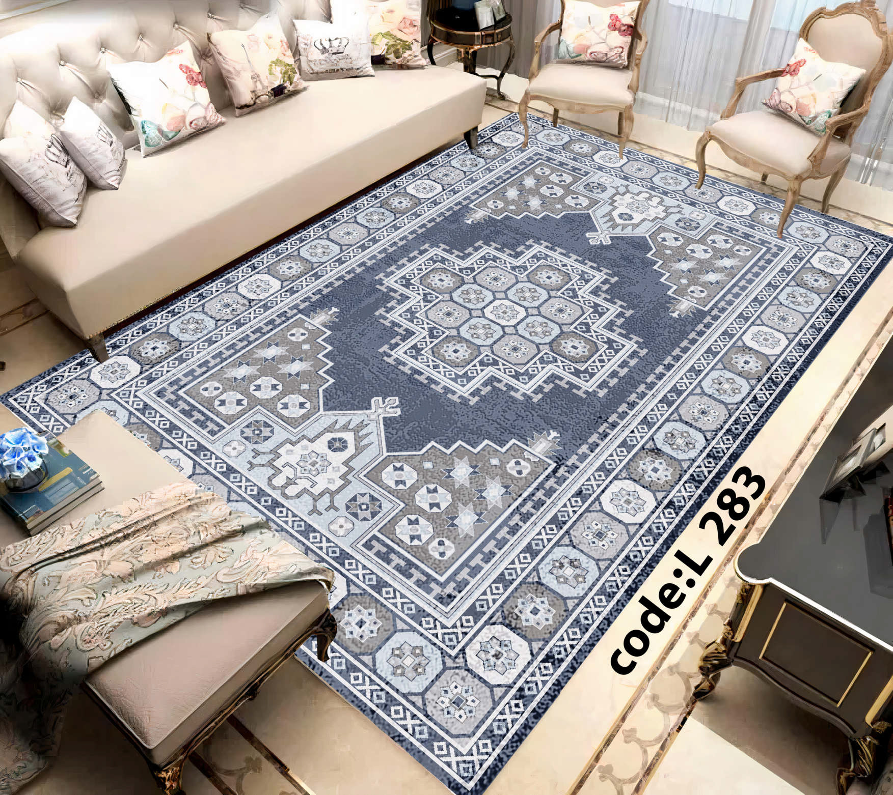 روفرشی کشدار (کاور فرش) و فرشینه و پادری کالای خواب متین کد L 283