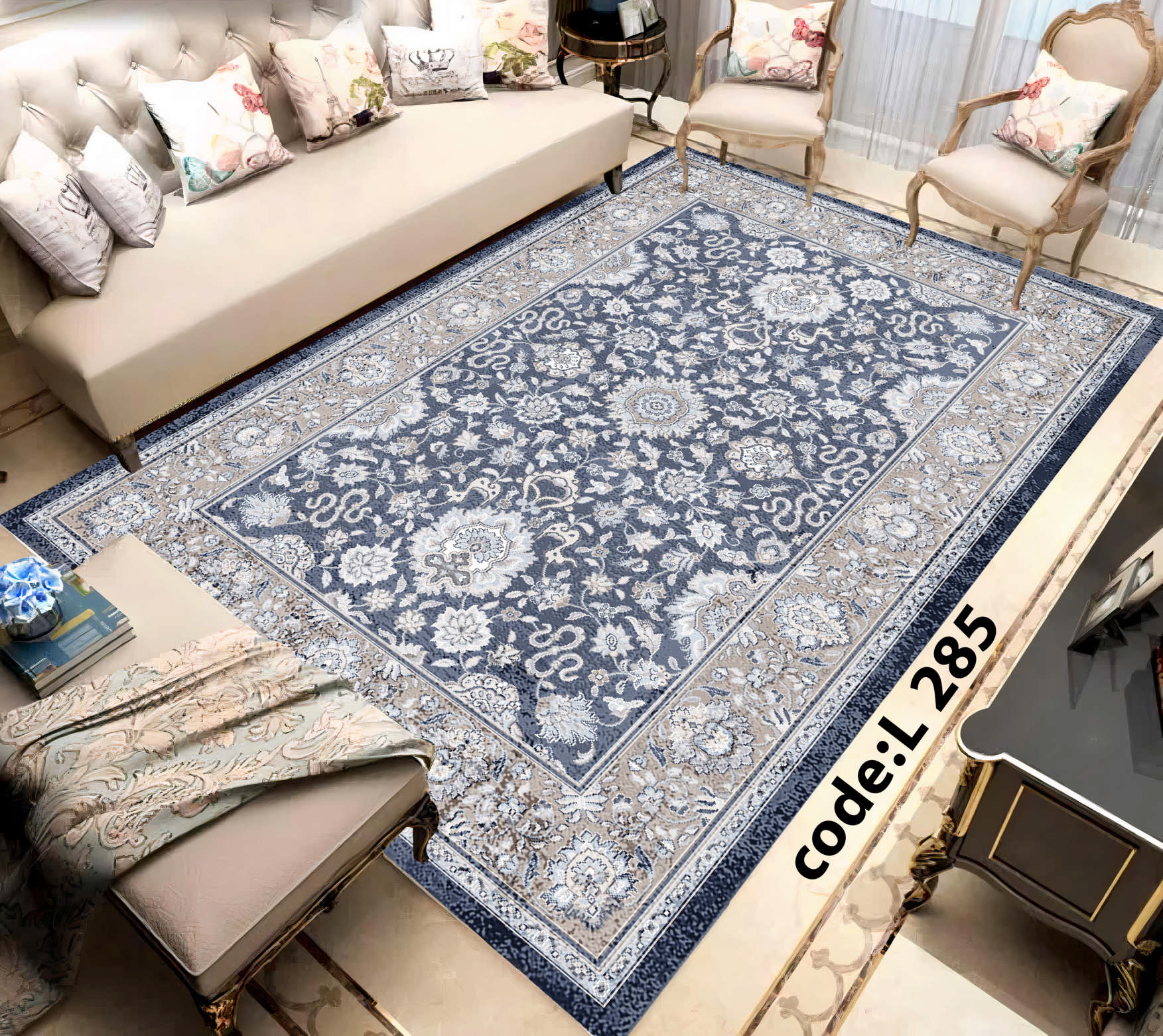 روفرشی کشدار (کاور فرش) و فرشینه و پادری کالای خواب متین کد L 285