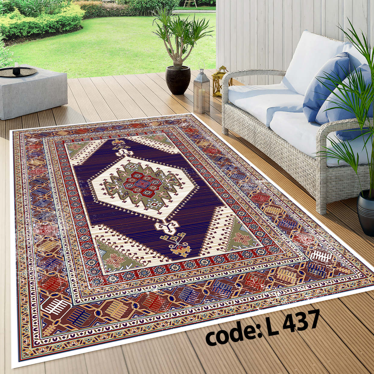 روفرشی کشدار (کاور فرش) و فرشینه و پادری کالای خواب متین کد L 437