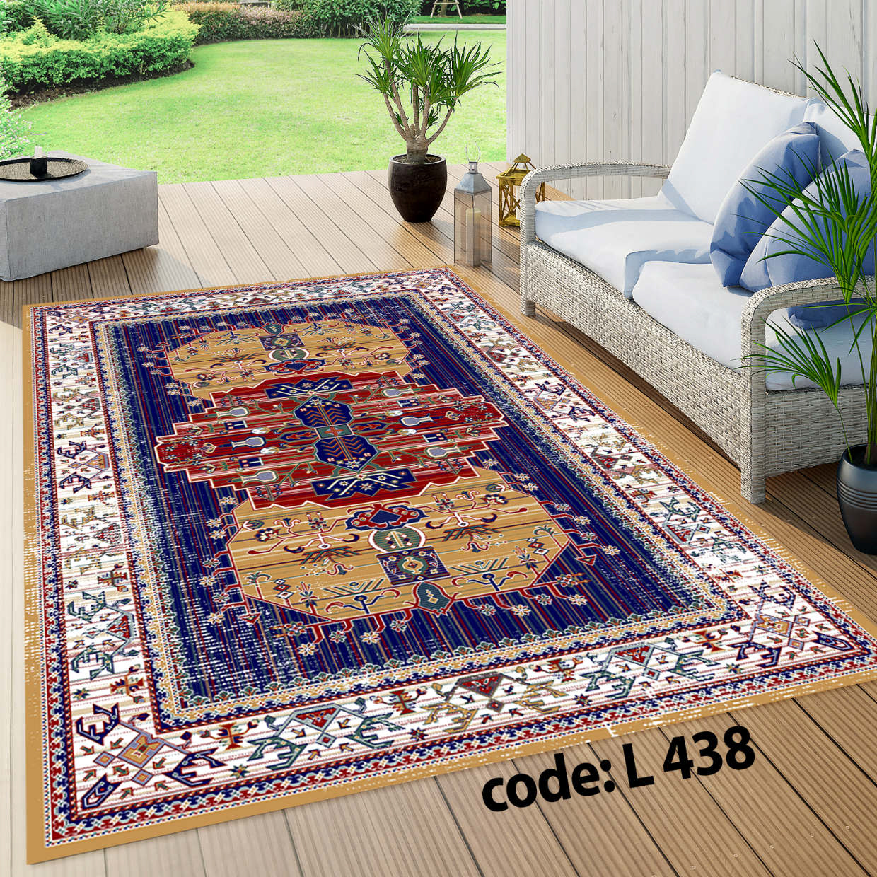 روفرشی کشدار (کاور فرش) و فرشینه و پادری کالای خواب متین کد L 438