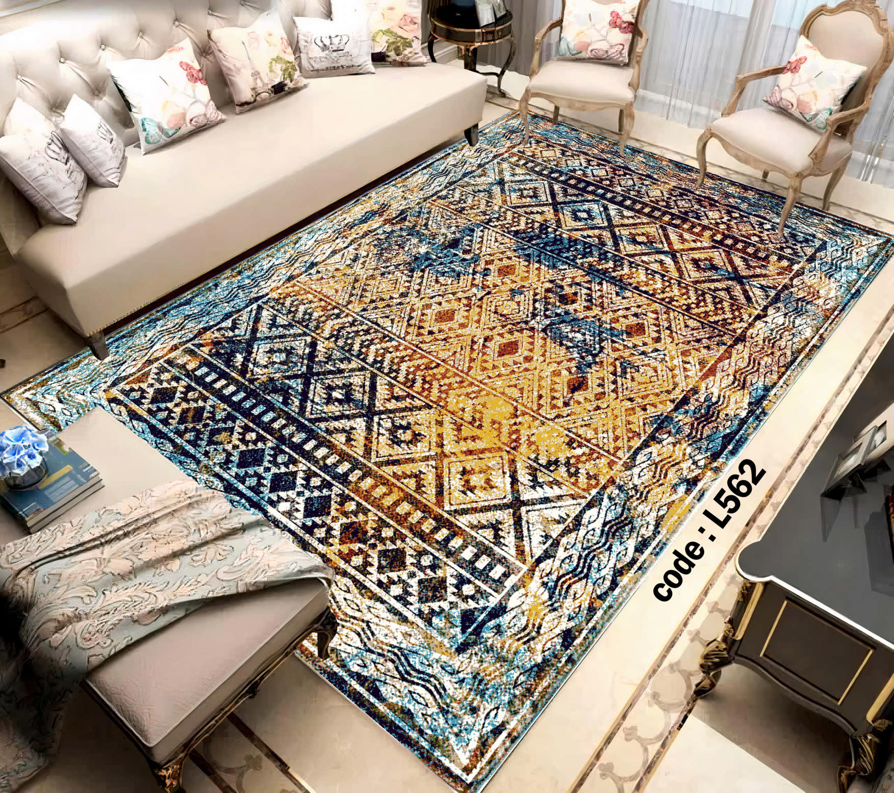 روفرشی کشدار (کاور فرش) و فرشینه و پادری کالای خواب متین کد L 562