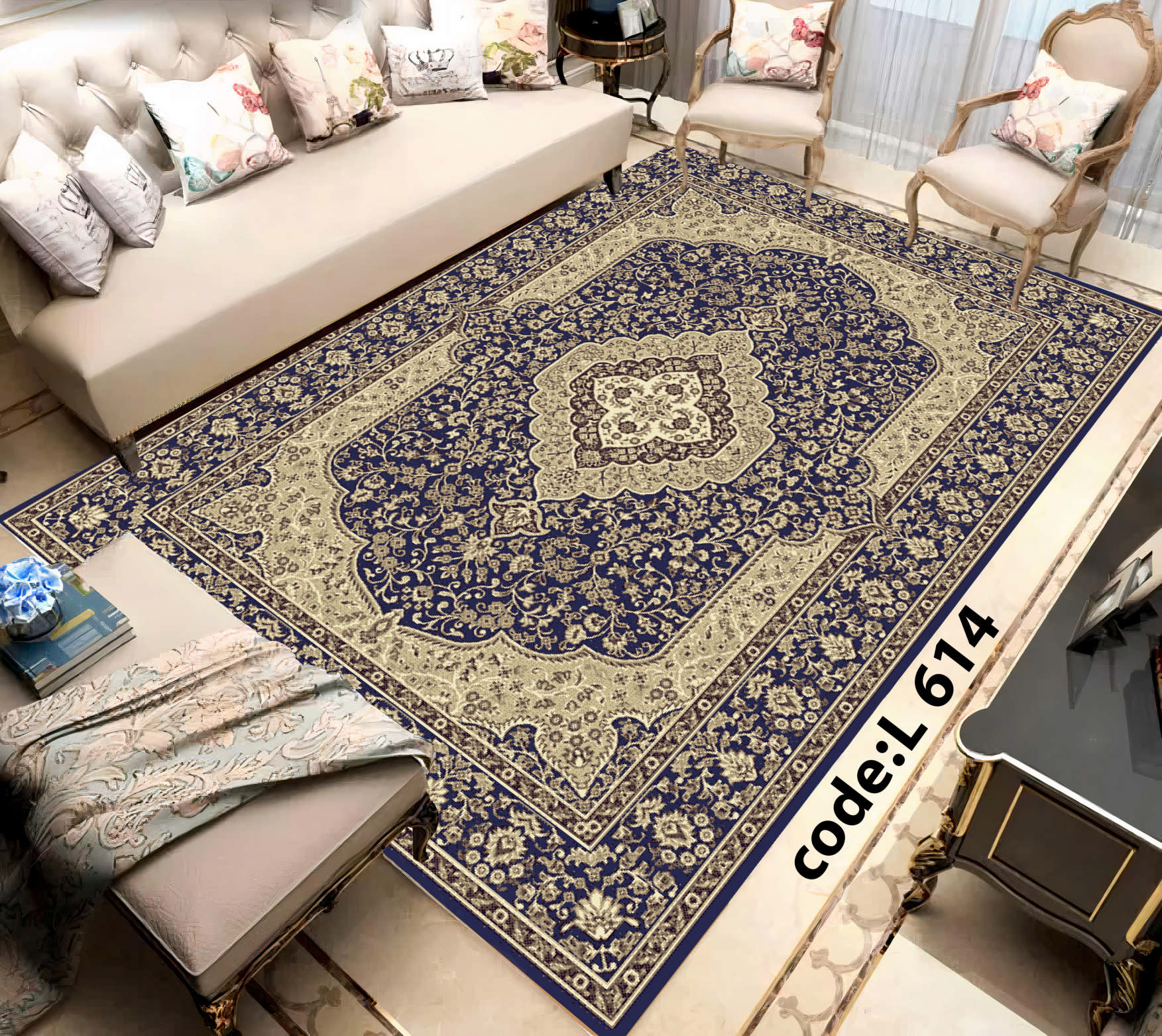 روفرشی کشدار (کاور فرش) و فرشینه و پادری کالای خواب متین کد L 614