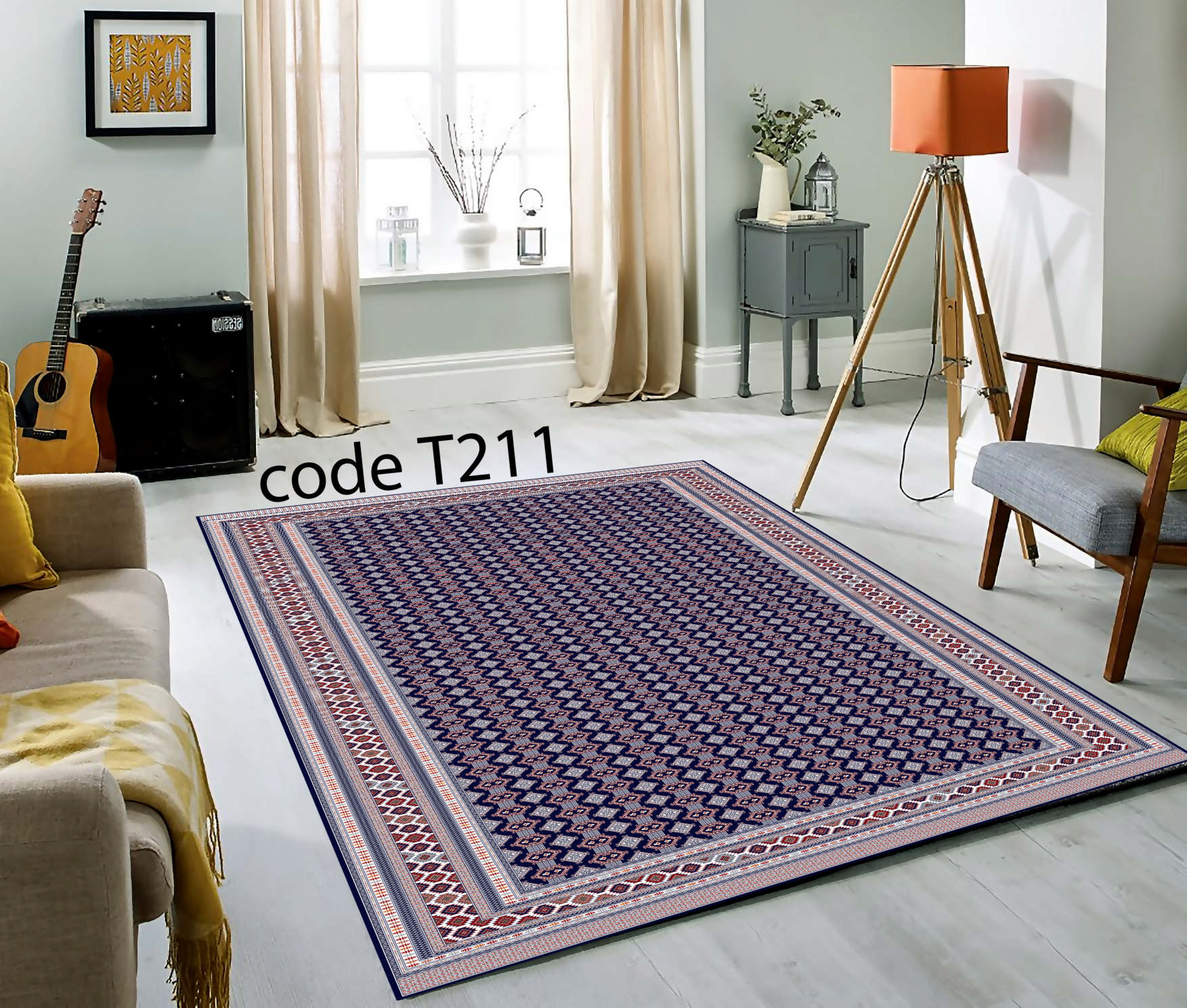 روفرشی کشدار (کاور فرش) و فرشینه و پادری کالای خواب متین کد T 211