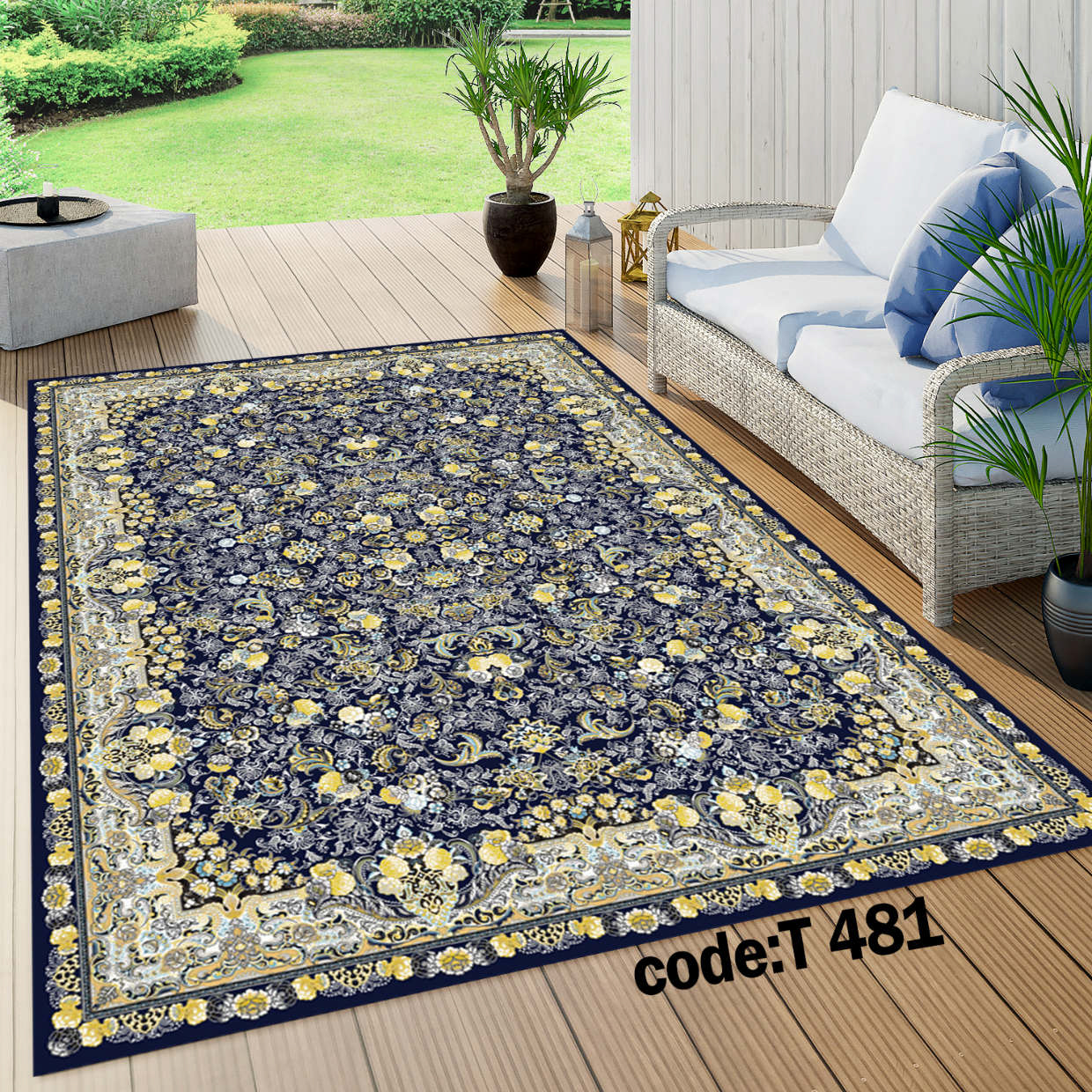 روفرشی کشدار (کاور فرش) و فرشینه و پادری کالای خواب متین کد T 481