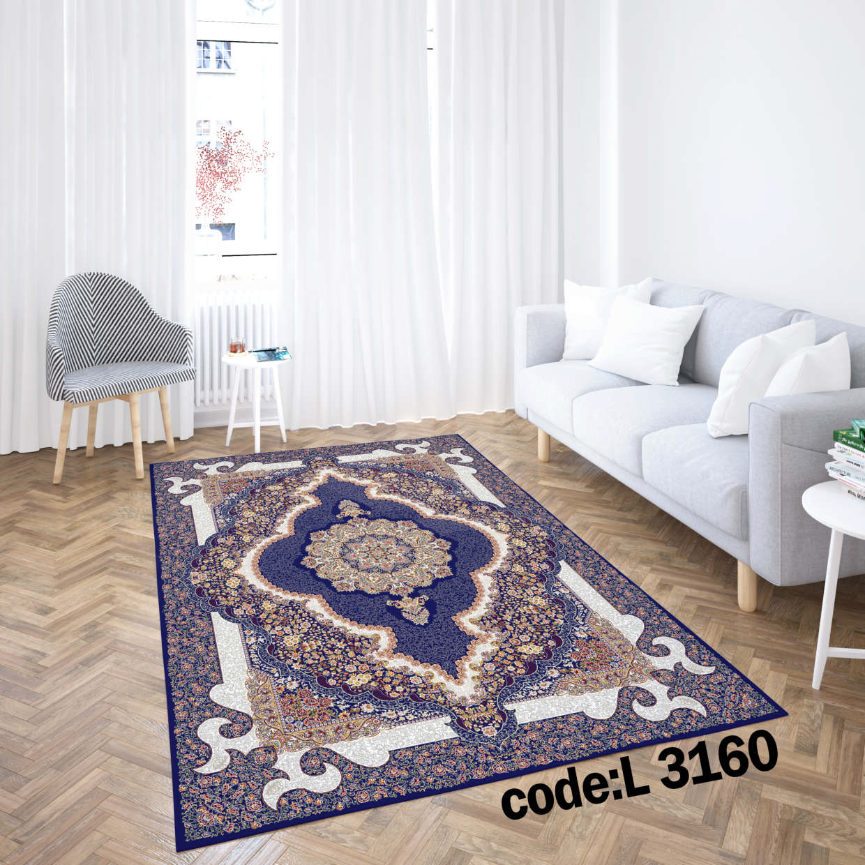 روفرشی کشدار (کاور فرش) و فرشینه و پادری کالای خواب متین کد L 3160