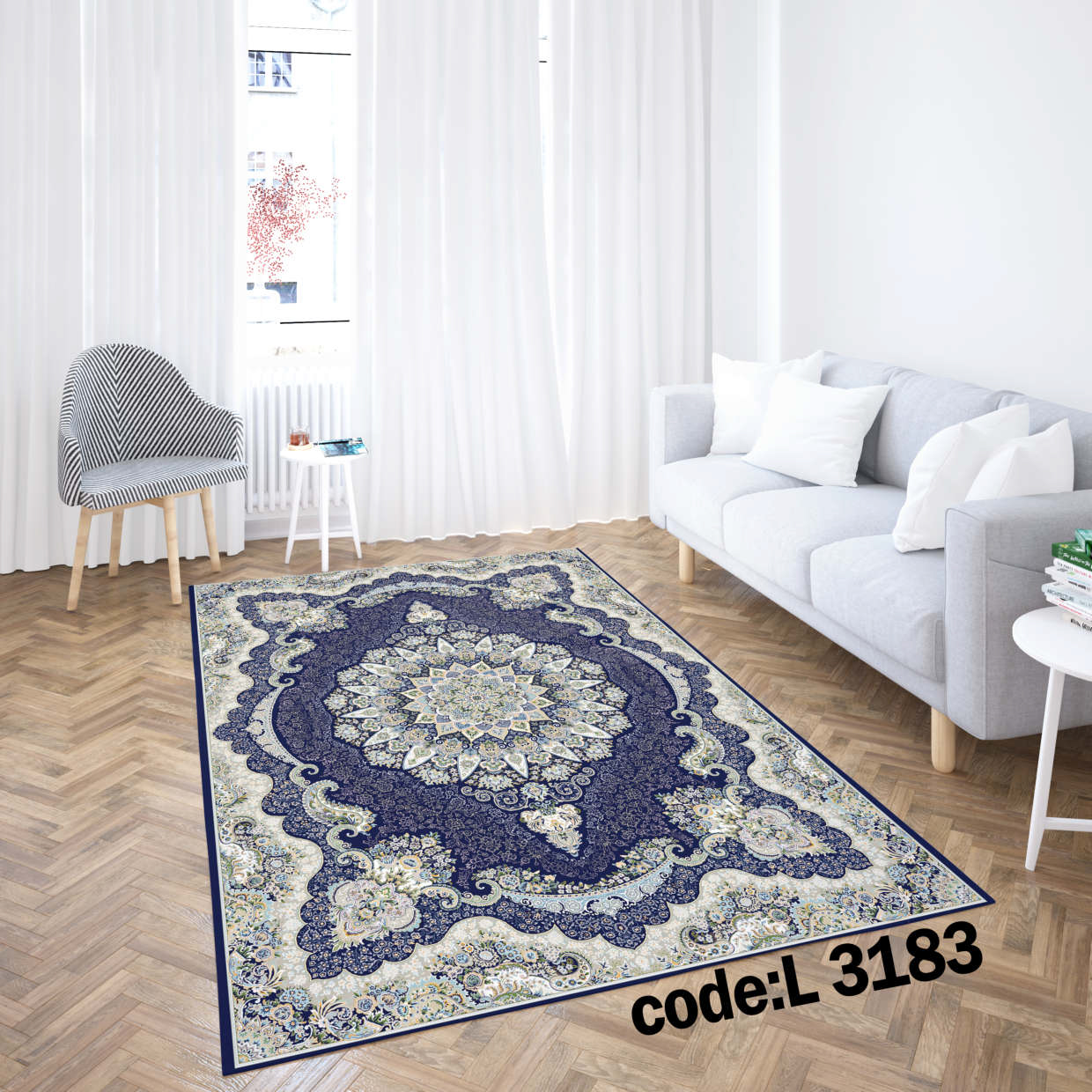 روفرشی کشدار (کاور فرش) و فرشینه و پادری کالای خواب متین کد L 3183