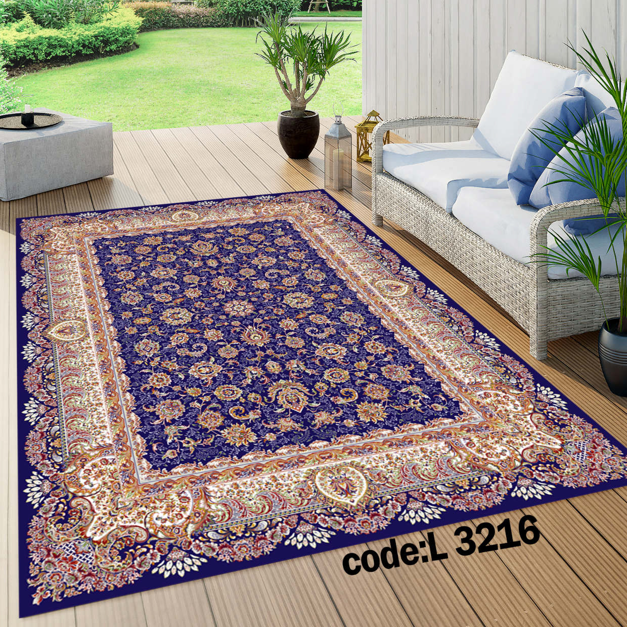 روفرشی کشدار (کاور فرش) و فرشینه و پادری کالای خواب متین کد L 3216