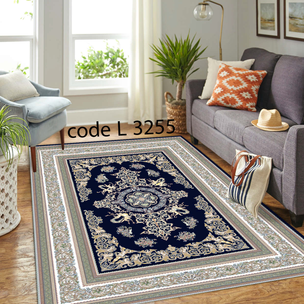 روفرشی کشدار (کاور فرش) و فرشینه و پادری کالای خواب متین کد L 3255
