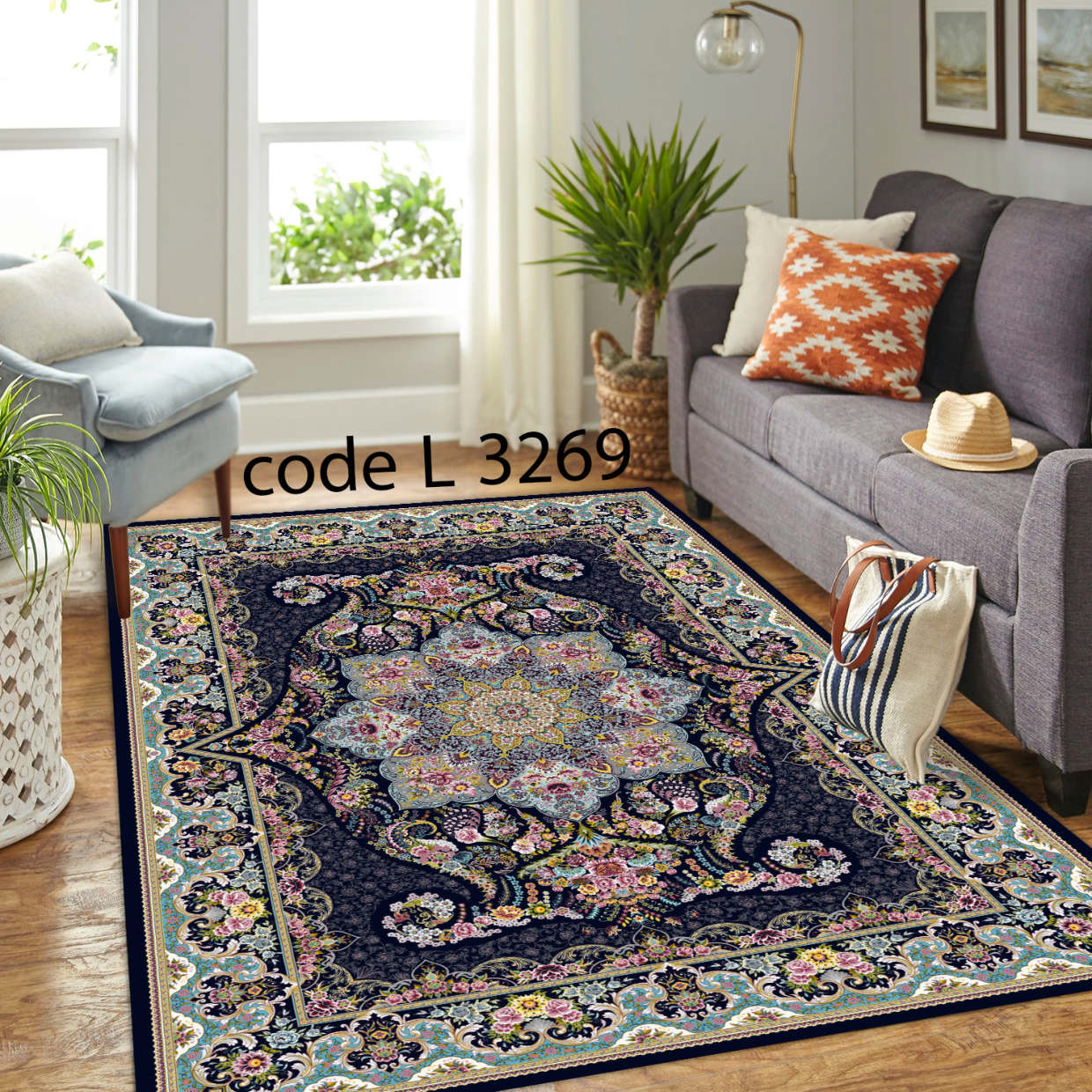 روفرشی کشدار (کاور فرش) و فرشینه و پادری کالای خواب متین کد L 3269