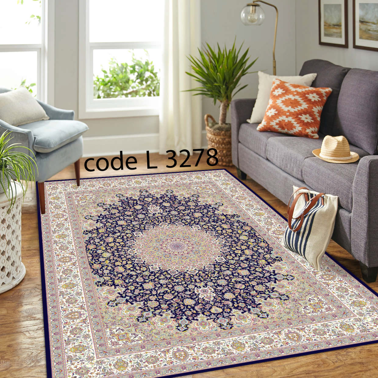 روفرشی کشدار (کاور فرش) و فرشینه و پادری کالای خواب متین کد L 3278