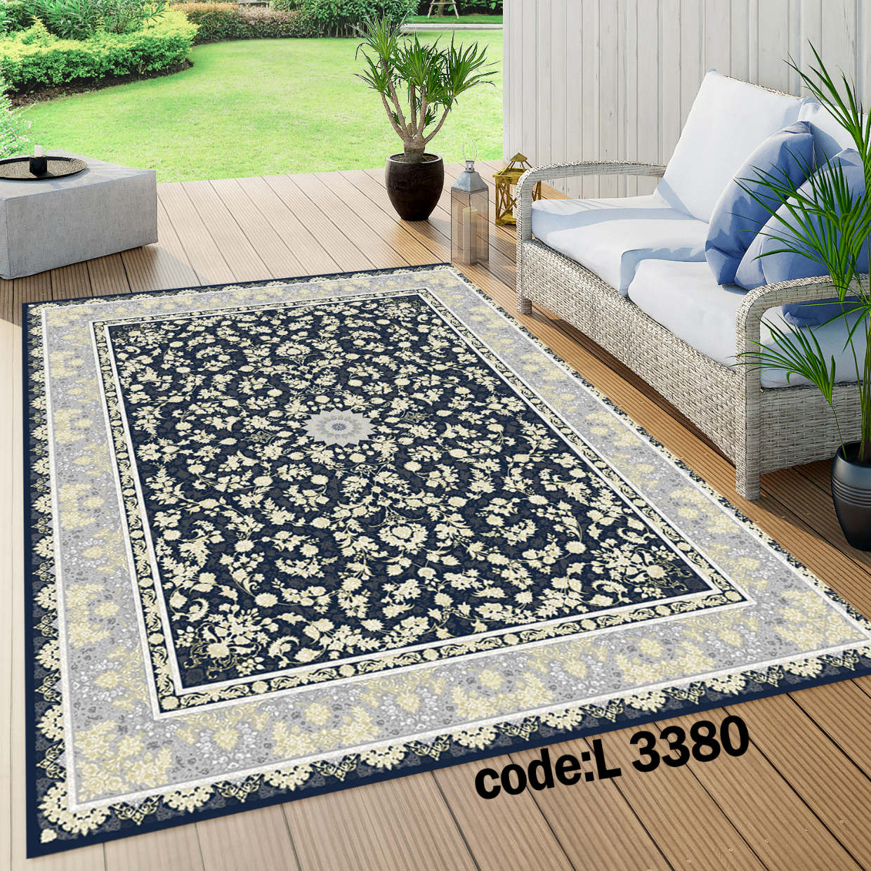 روفرشی کشدار (کاور فرش) و فرشینه و پادری کالای خواب متین کد L 3380