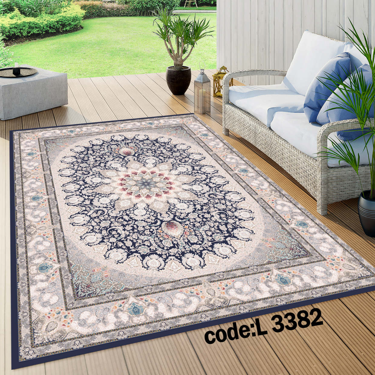 روفرشی کشدار (کاور فرش) و فرشینه و پادری کالای خواب متین کد L 3382