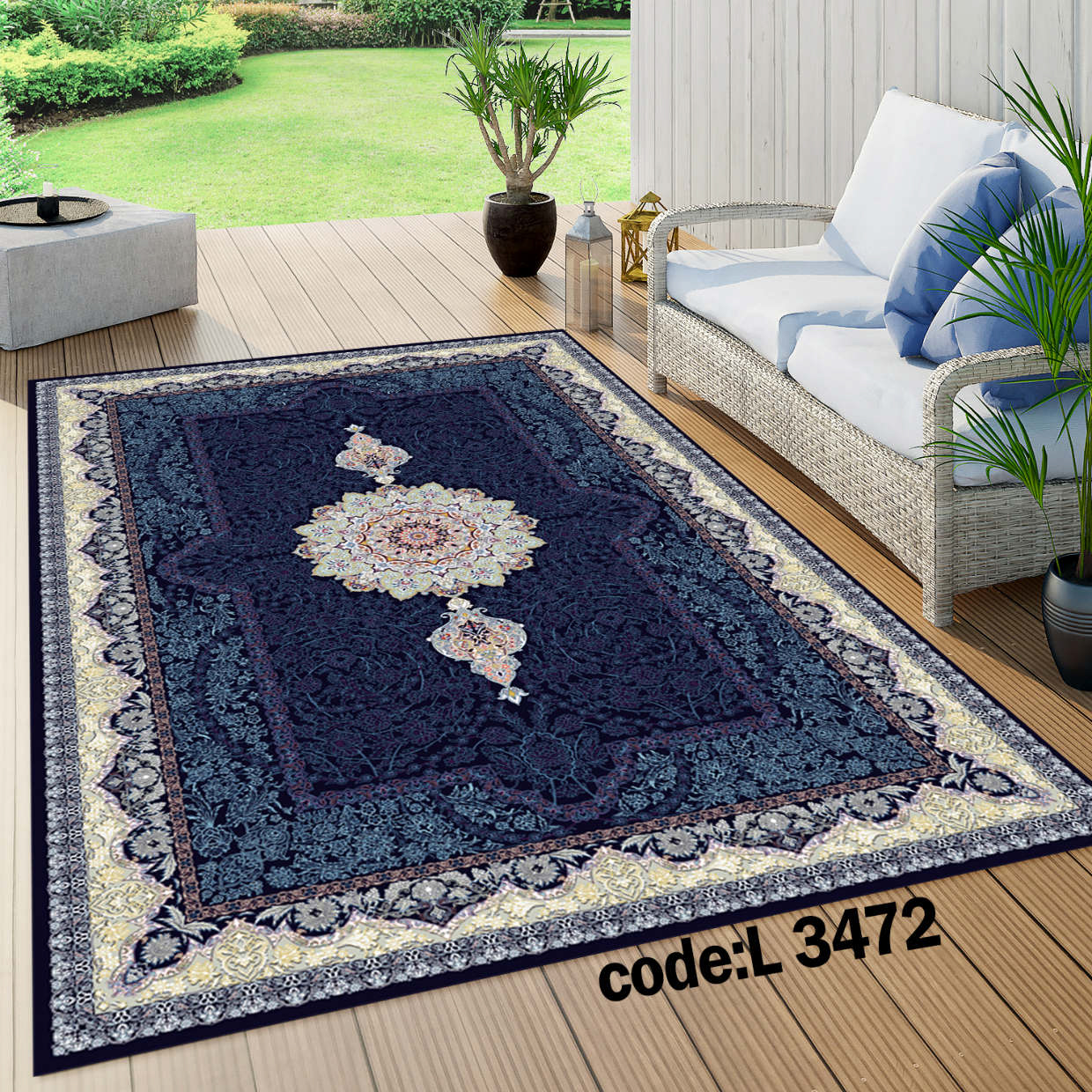 روفرشی کشدار (کاور فرش) و فرشینه و پادری کالای خواب متین کد L 3472