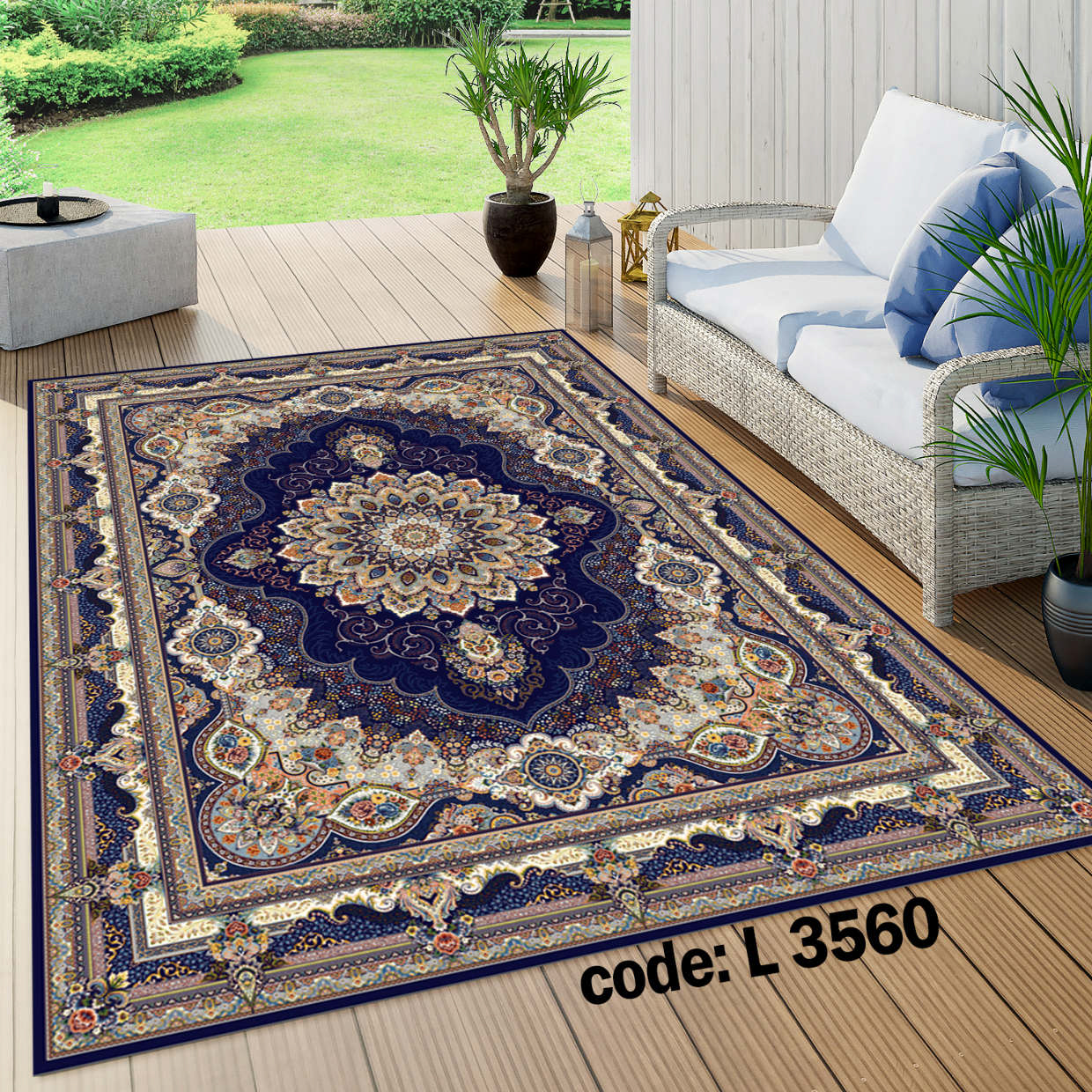 روفرشی کشدار (کاور فرش) و فرشینه و پادری کالای خواب متین کد L 3560