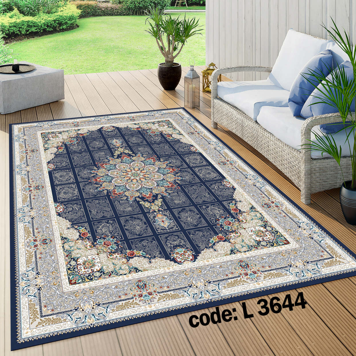 روفرشی کشدار (کاور فرش) و فرشینه و پادری کالای خواب متین کد L 3644