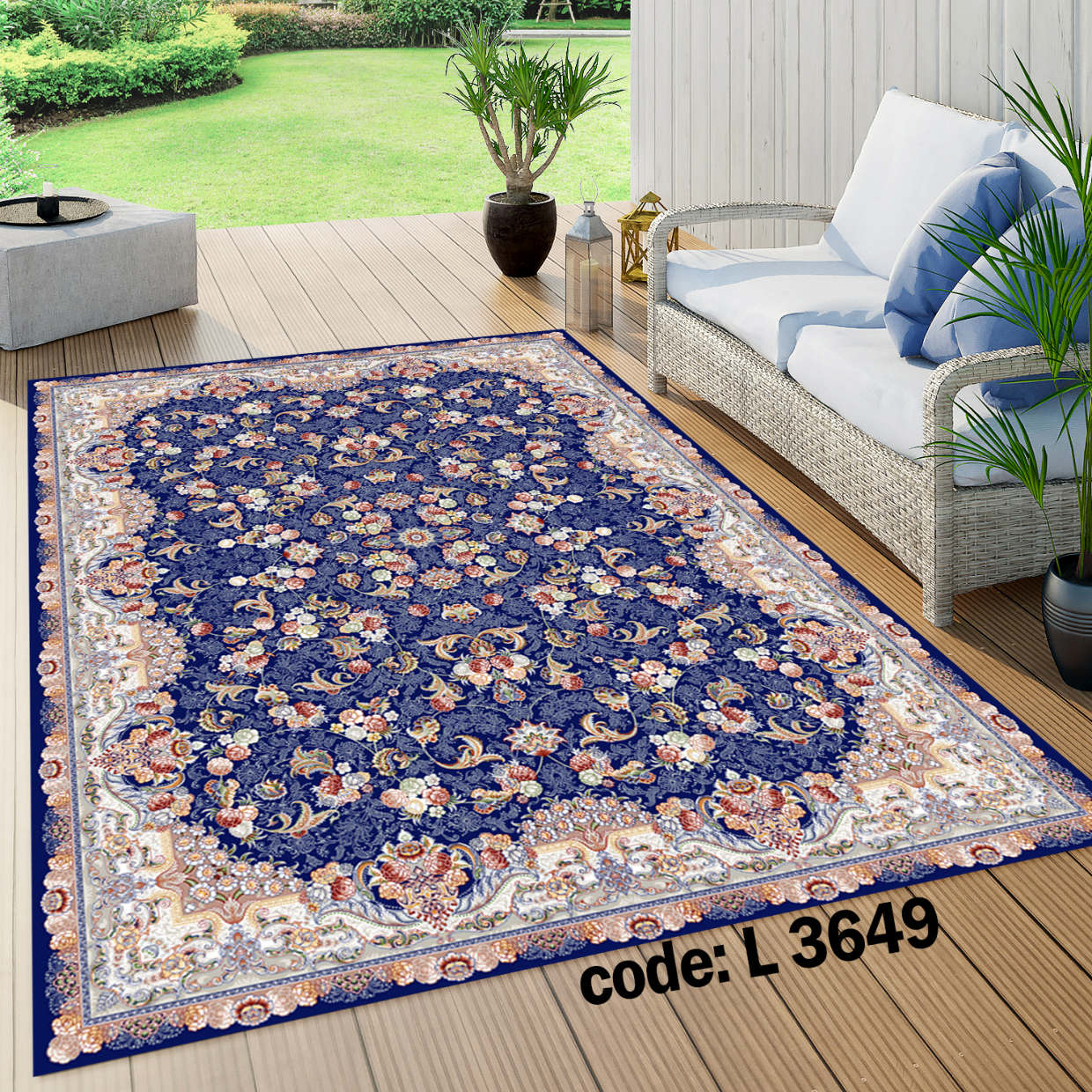 روفرشی کشدار (کاور فرش) و فرشینه و پادری کالای خواب متین کد L 3649