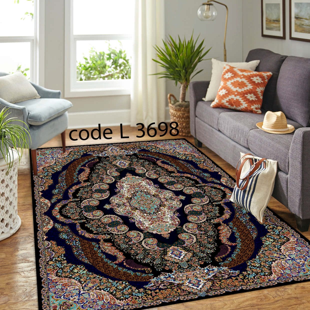 روفرشی کشدار (کاور فرش) و فرشینه و پادری کالای خواب متین کد L 3698
