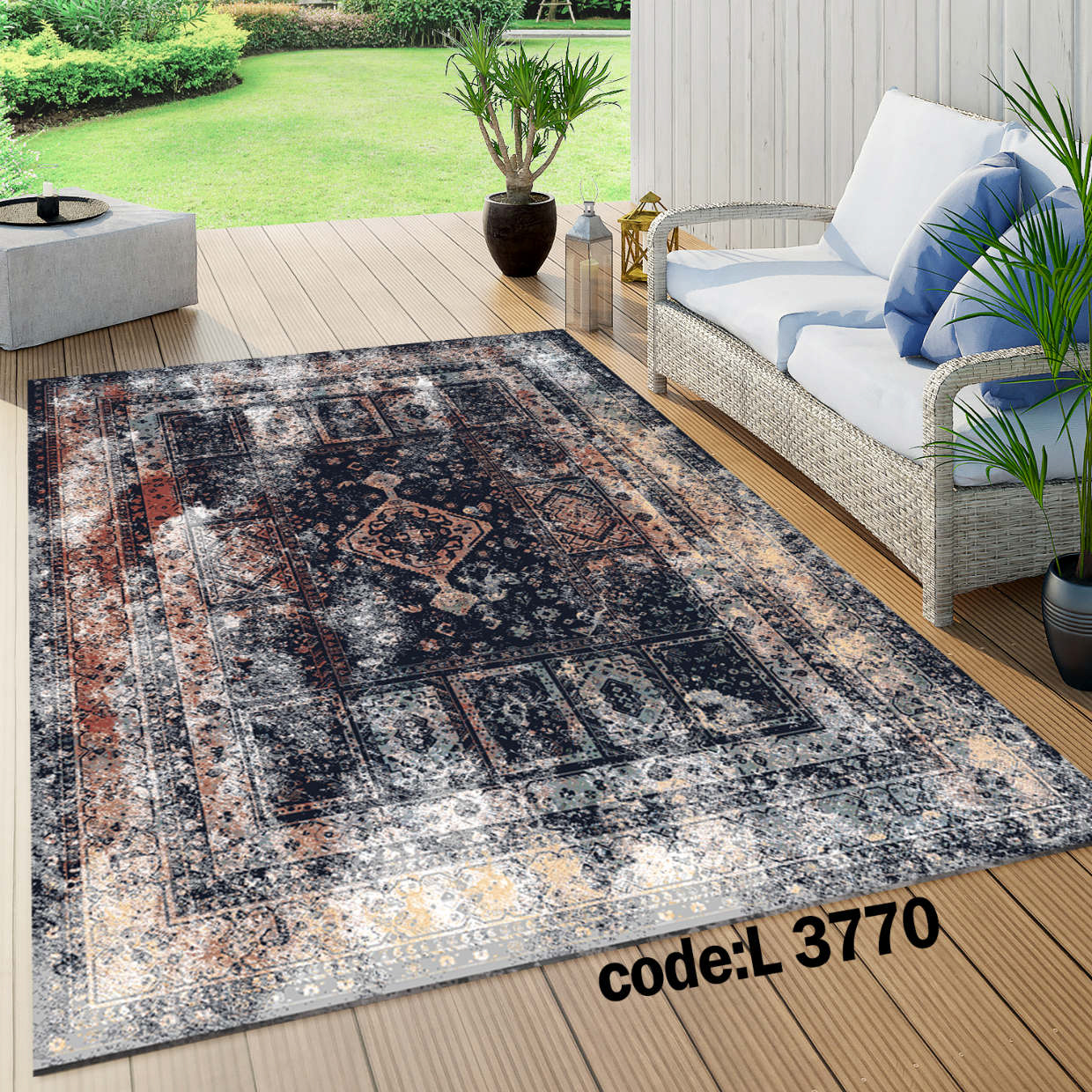 روفرشی کشدار (کاور فرش) و فرشینه و پادری کالای خواب متین کد L 3770