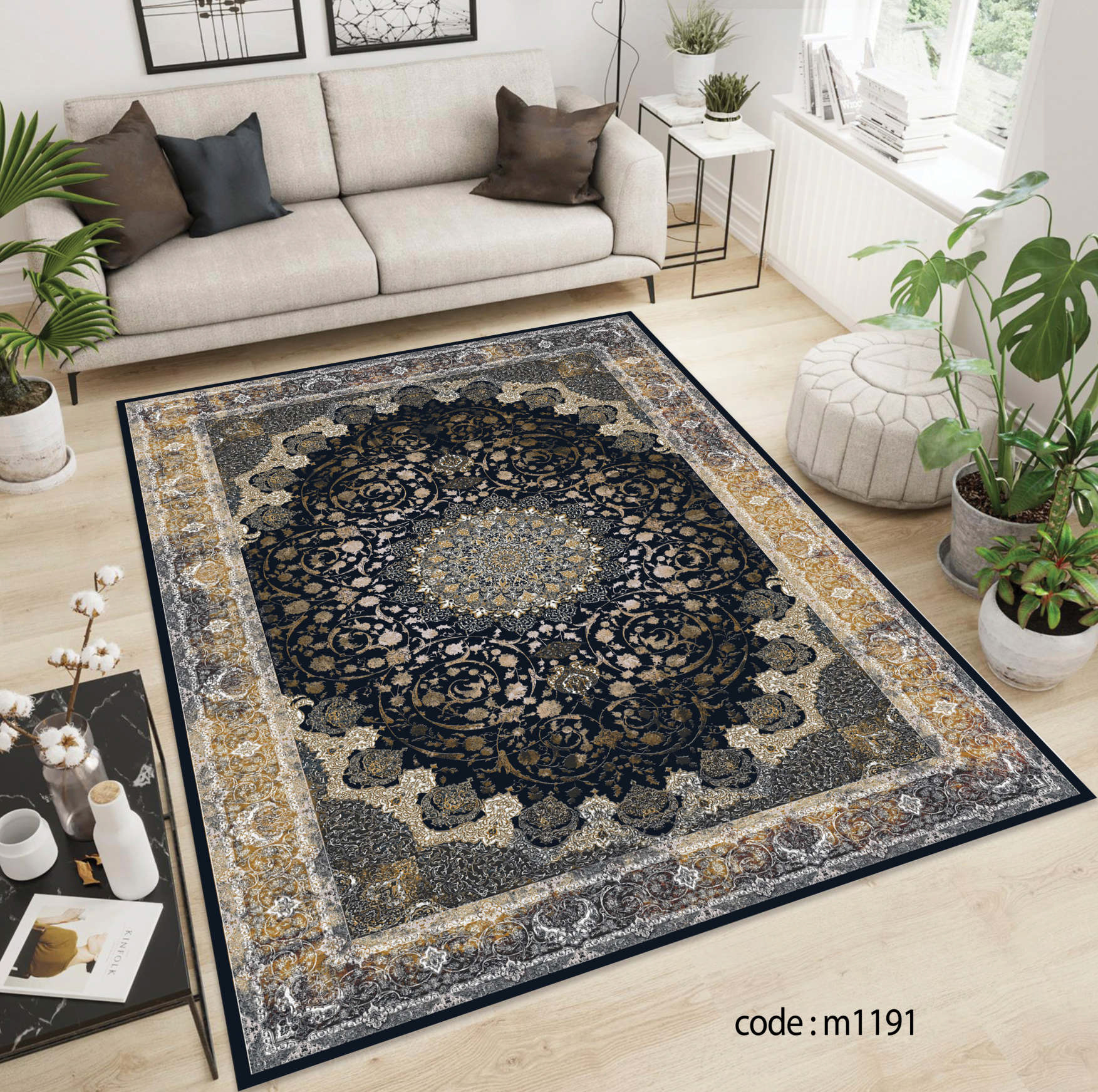 روفرشی کشدار (کاور فرش) و فرشینه و پادری کالای خواب متین کد m 1191