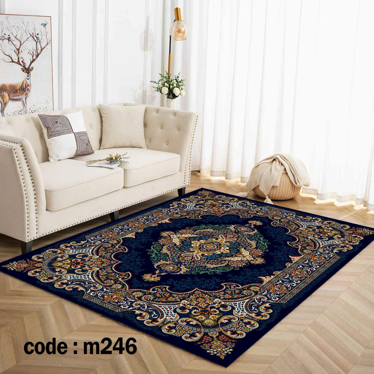 روفرشی کشدار (کاور فرش) و فرشینه و پادری کالای خواب متین کد m 246